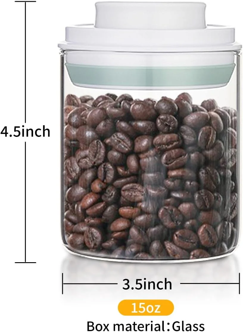 ظروف شیشه ای نگهداری مواد غذایی درب فشاری fecoqi - 2 عدد (0.4 لیتر / 414 گرم)، ظروف غذای درب دکمه ای، مناسب برای سازماندهی مواد غذایی در آشپزخانه، پودر شیر، قهوه، آبنبات، کلوچه، آجیل ظروف شیشه ای نگهداری مواد غذایی درب فشاری fecoqi - 2 عدد (0.4 لیتر / 414 گرم)، ظروف غذای درب دکمه ای، مناسب برای سازماندهی مواد غذایی در آشپزخانه، پودر شیر، قهوه، آبنبات، کلوچه، آجیل