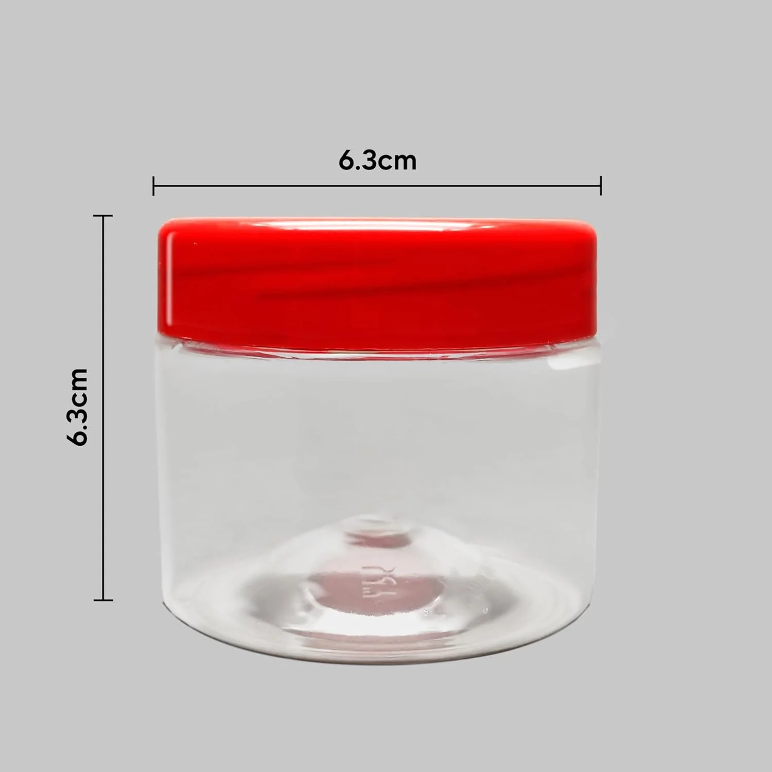 مجموعه 6 عددی ظروف پلاستیکی 100 میلی لیتری ANGIX با درب پیچی، ظروف نگهداری مواد غذایی دربسته برای آشپزخانه، مواد غذایی، ادویه جات، گیاهان و شیرینی جات، قوطی های شفاف (قرمز)