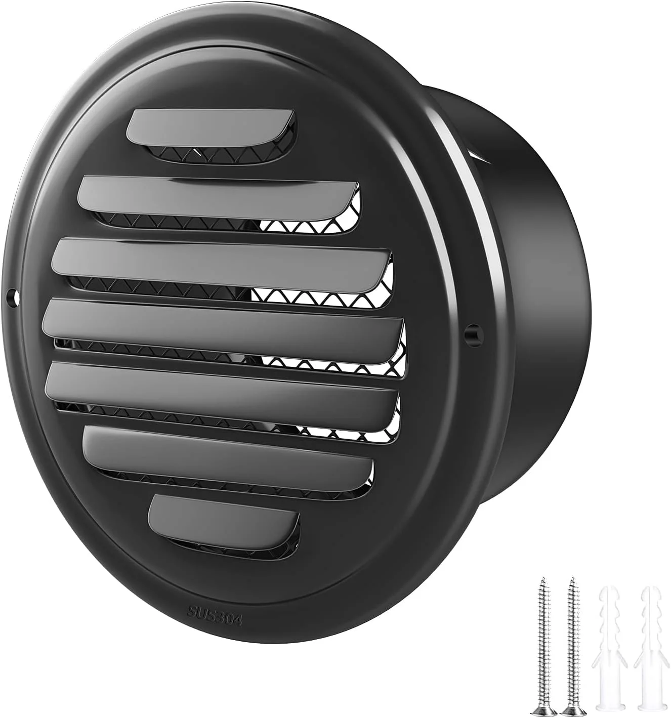 دریچه هواکش استیل 304 piiyoosnn، پوشش توری دریچه هواکش، دریچه ورودی دیواری کانال تخت با توری پشه گیر داخلی برای تهویه مطبوع (70 میلی متر 3 اینچ) دریچه هواکش استیل 304 piiyoosnn، پوشش توری دریچه هواکش، دریچه ورودی دیواری کانال تخت با توری پشه گیر داخلی برای تهویه مطبوع (70 میلی متر 3 اینچ)