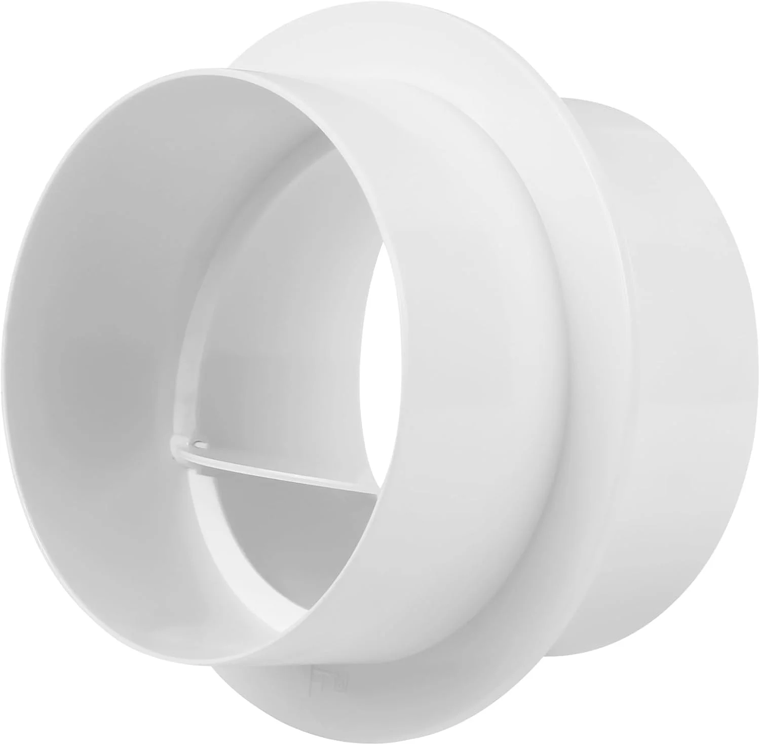 دریچه ضد برگشت هوا 4 اینچی Teqooza، شاتر ضد برگشت هوا برای فن مکنده خطی، کانال کشی انعطاف پذیر یک طرفه جریان هوا، پلاستیک ABS سفید