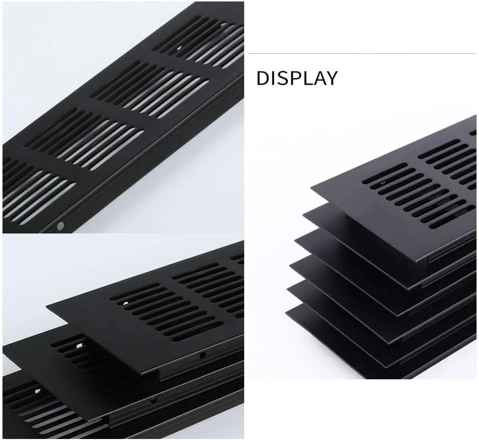 دریچه تهویه هوا TERRIFI، دریچه 200 میلی متری برای کابینت، دریچه یخچال، دریچه دیواری پره دار برای تهویه کمد و کابینت