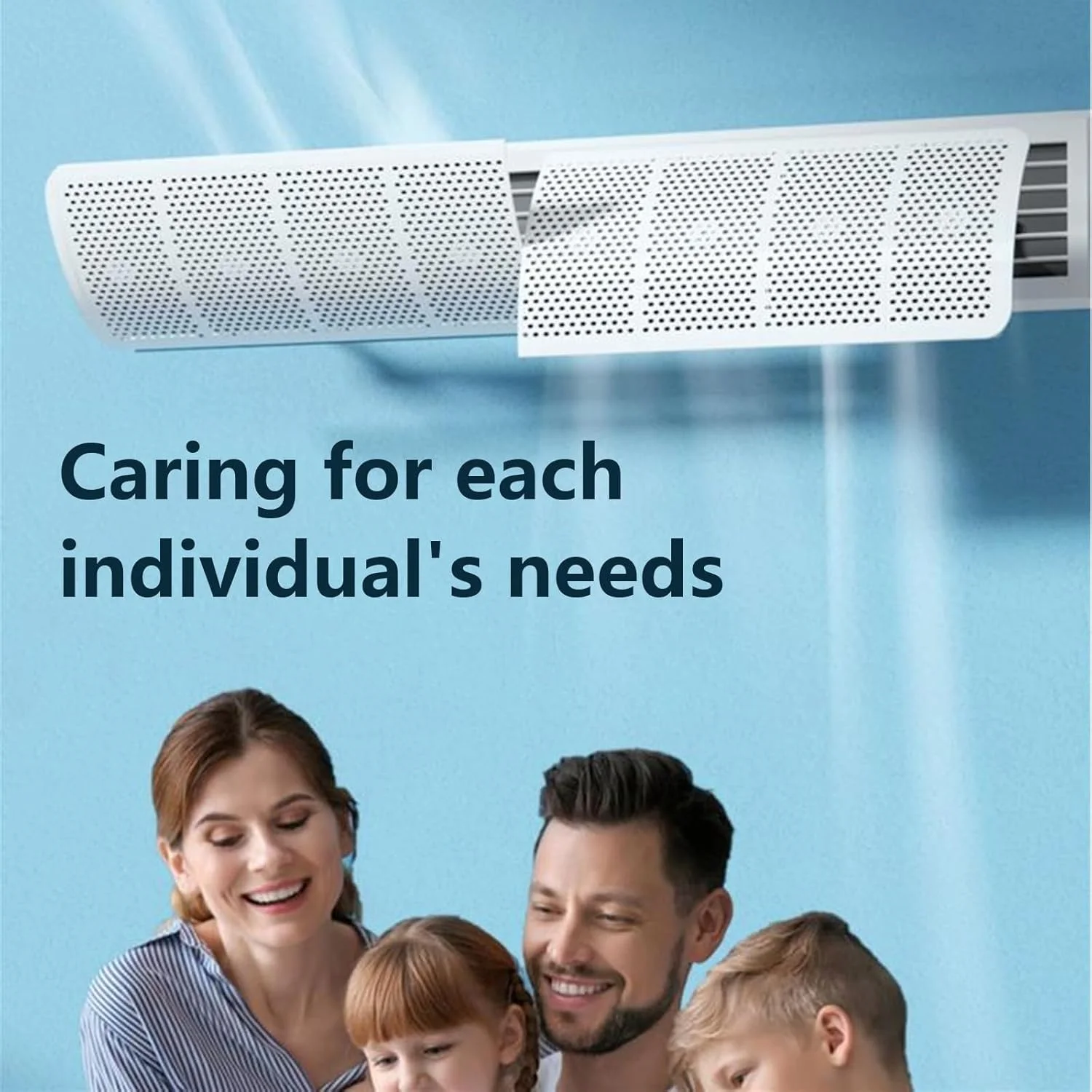 منحرف کننده دریچه هوا ایستاده TERRIFI، 4 عددی - جهت باد قابل تنظیم، منحرف کننده دریچه سقفی، منحرف کننده هوا برای تهویه مطبوع و AC، مناسب برای تهویه مطبوع مرکزی