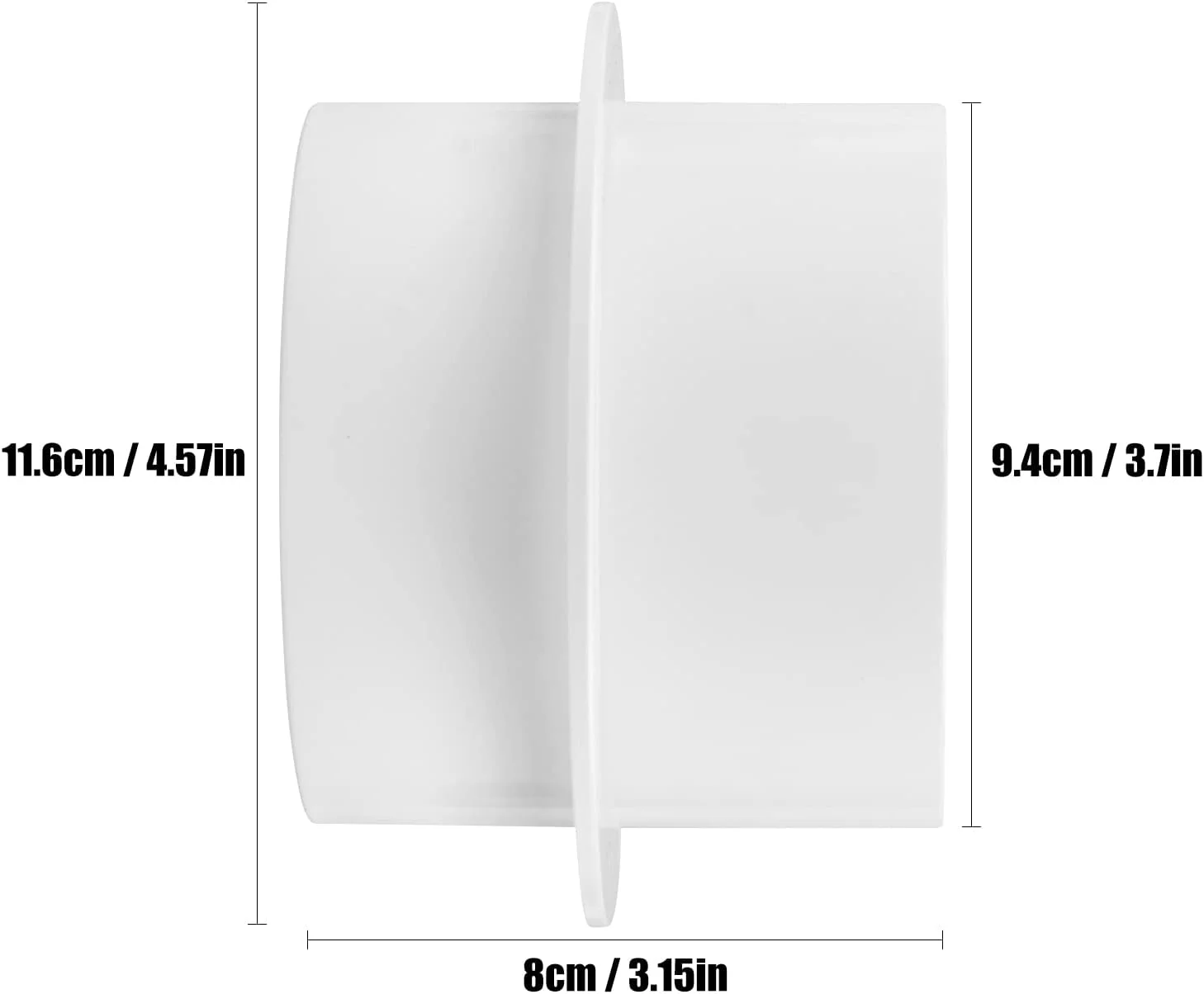 دریچه ضد برگشت هوا 4 اینچی Teqooza، شاتر ضد برگشت هوا برای فن مکنده خطی، کانال کشی انعطاف پذیر یک طرفه جریان هوا، پلاستیک ABS سفید