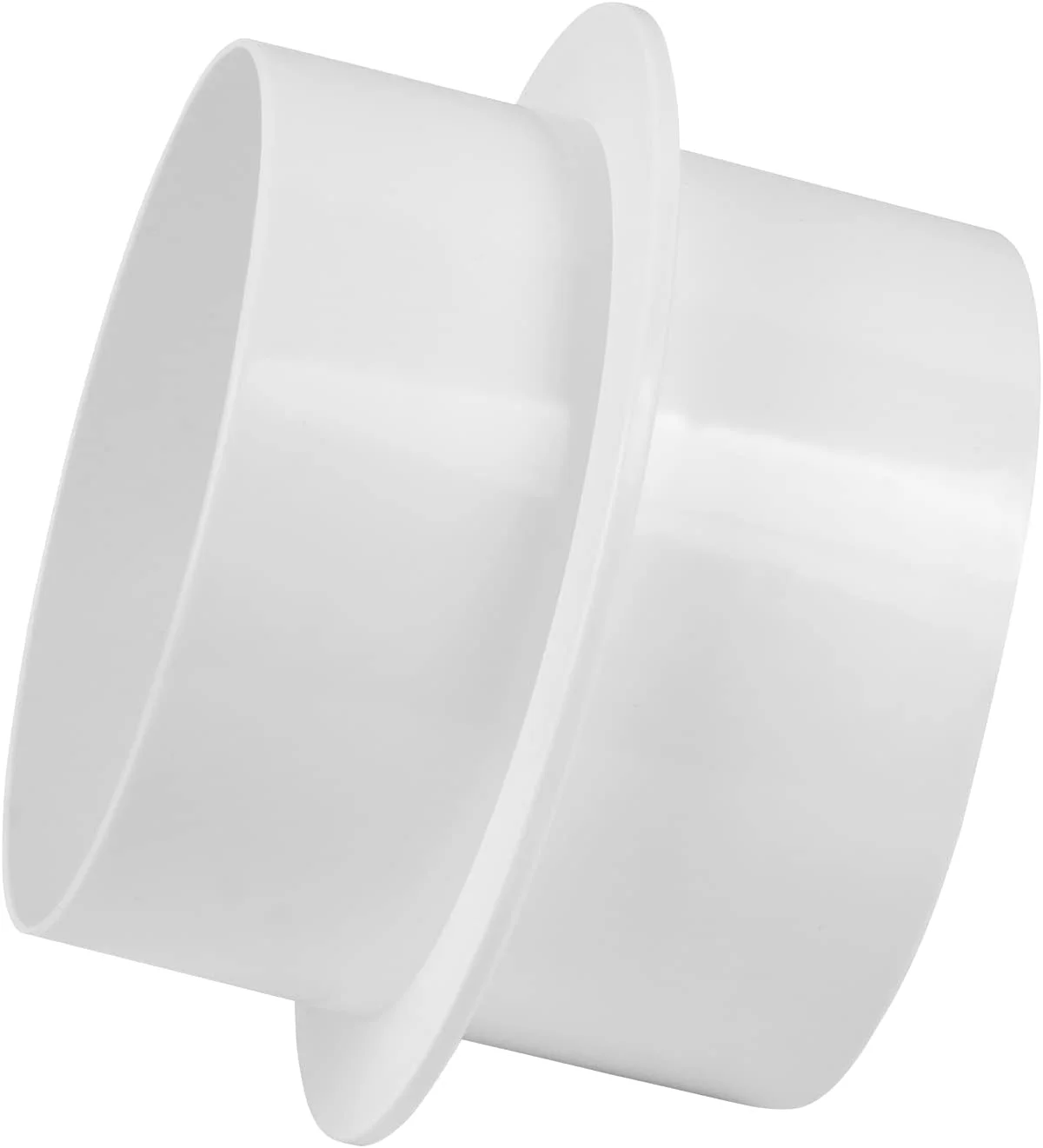 دریچه ضد برگشت هوا 4 اینچی Teqooza، شاتر ضد برگشت هوا برای فن مکنده خطی، کانال کشی انعطاف پذیر یک طرفه جریان هوا، پلاستیک ABS سفید