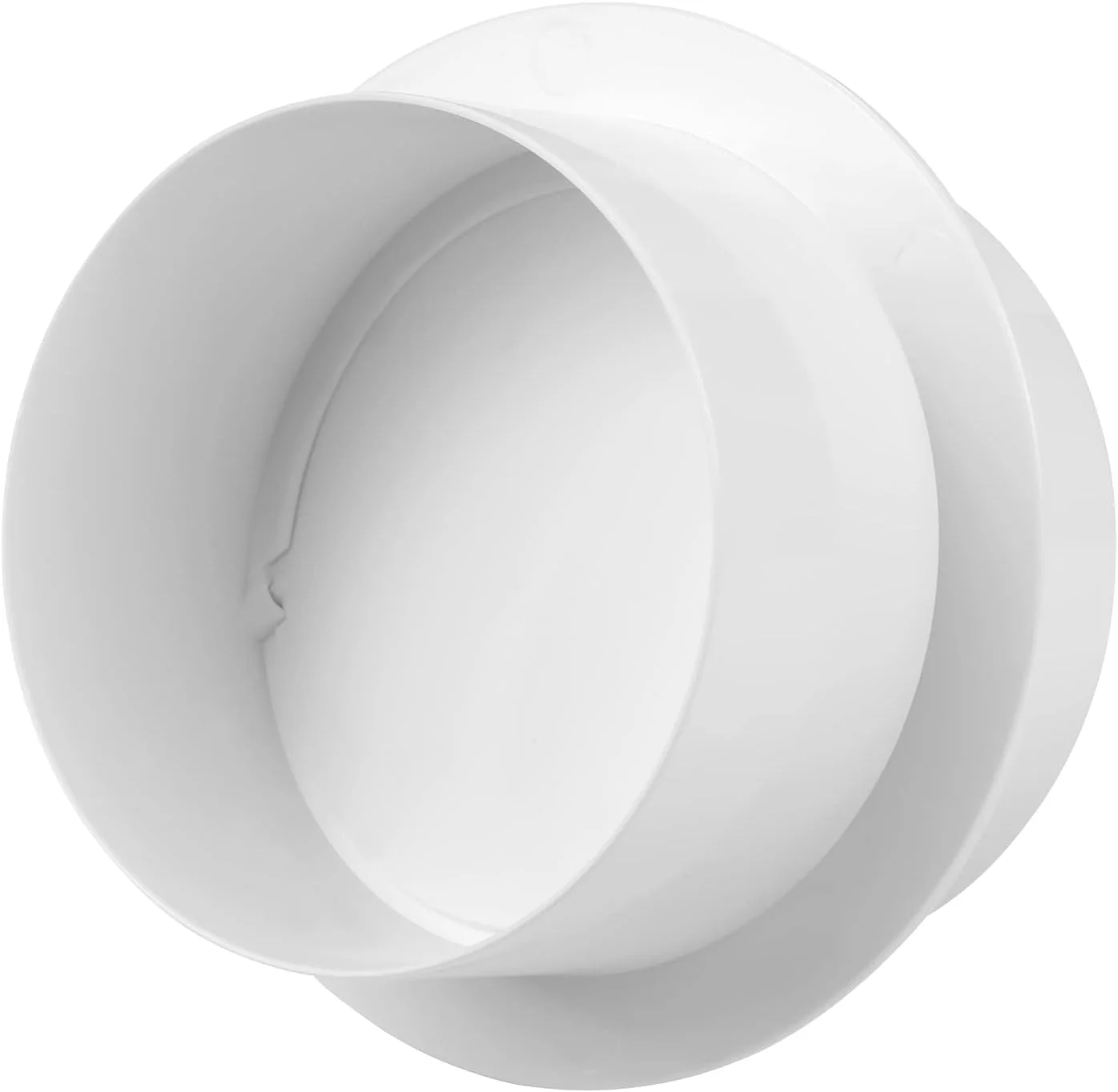 دریچه ضد برگشت هوا 4 اینچی Teqooza، شاتر ضد برگشت هوا برای فن مکنده خطی، کانال کشی انعطاف پذیر یک طرفه جریان هوا، پلاستیک ABS سفید