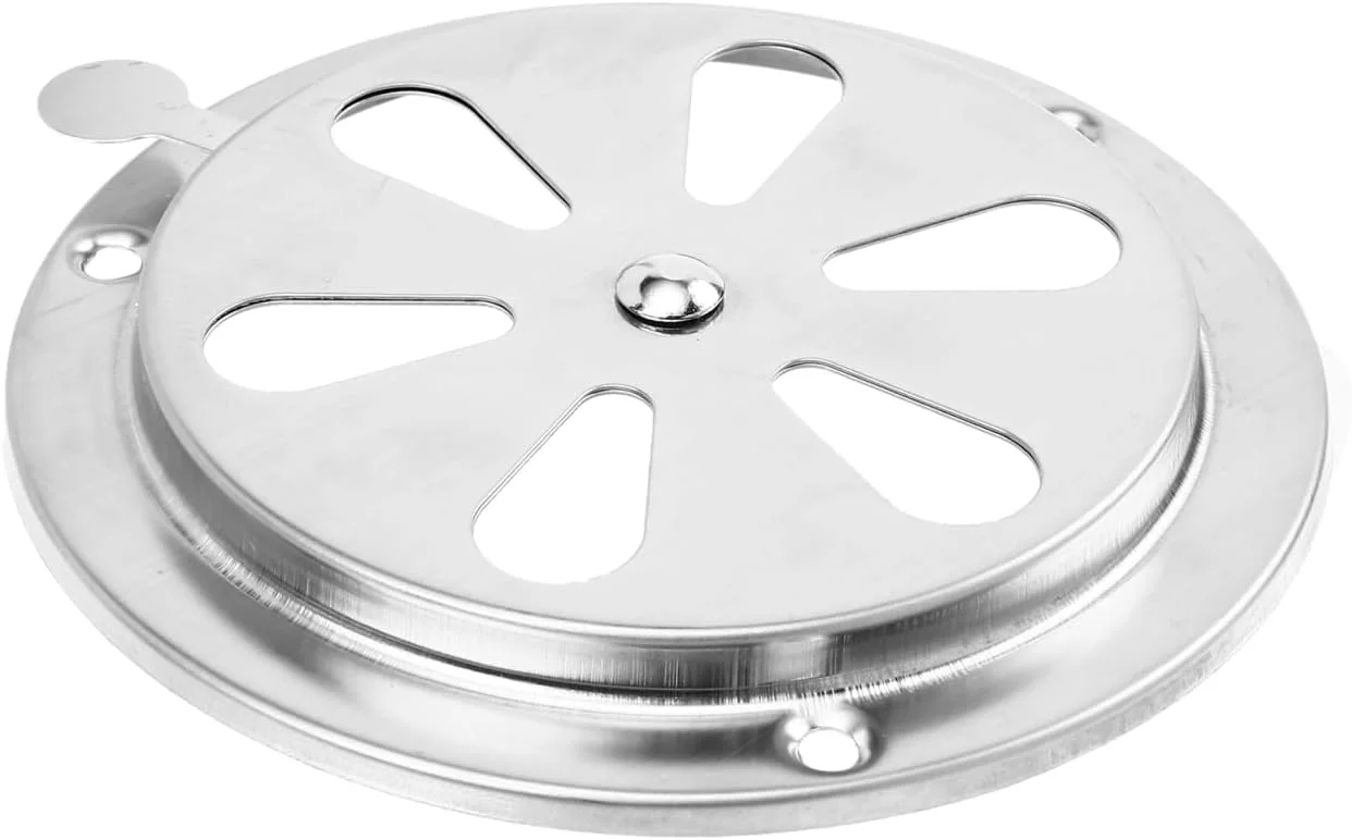 Toddmomy دریچه تهویه قابل تنظیم با سوراخ های تهویه، پوشش دریچه برای دریچه های هوای دریایی، پوشش توری کاروان RV، دریچه گرد دریایی، دریچه کنترل دریچه اگزوز فولاد ضد زنگ