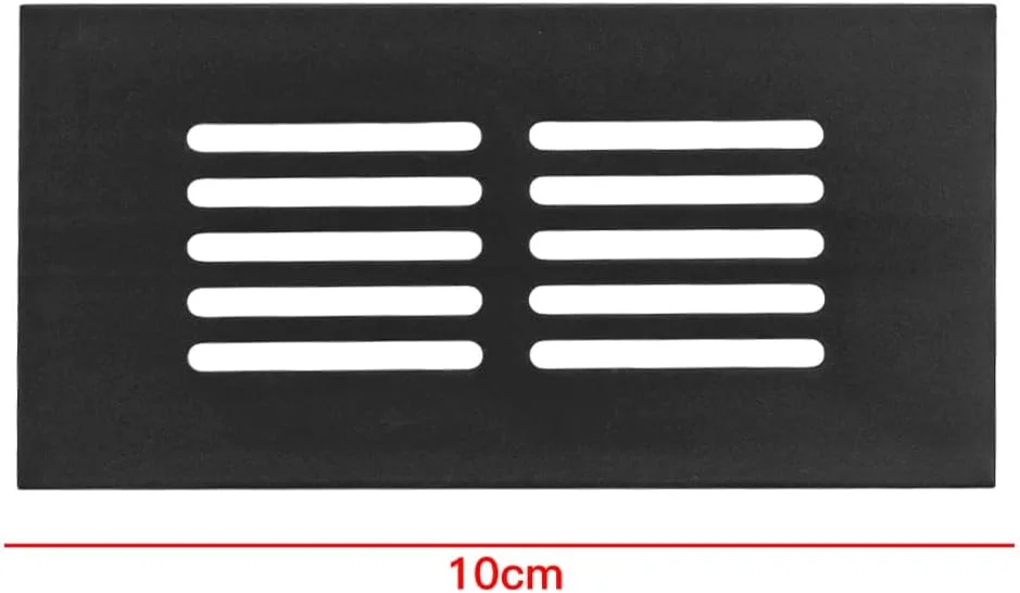 تیاردی، 2 عدد دریچه هواکش مشکی، پوشش دریچه هواکش، دریچه هواکش کابینت یخچال، توری دریچه دیواری 50x100 میلی متر