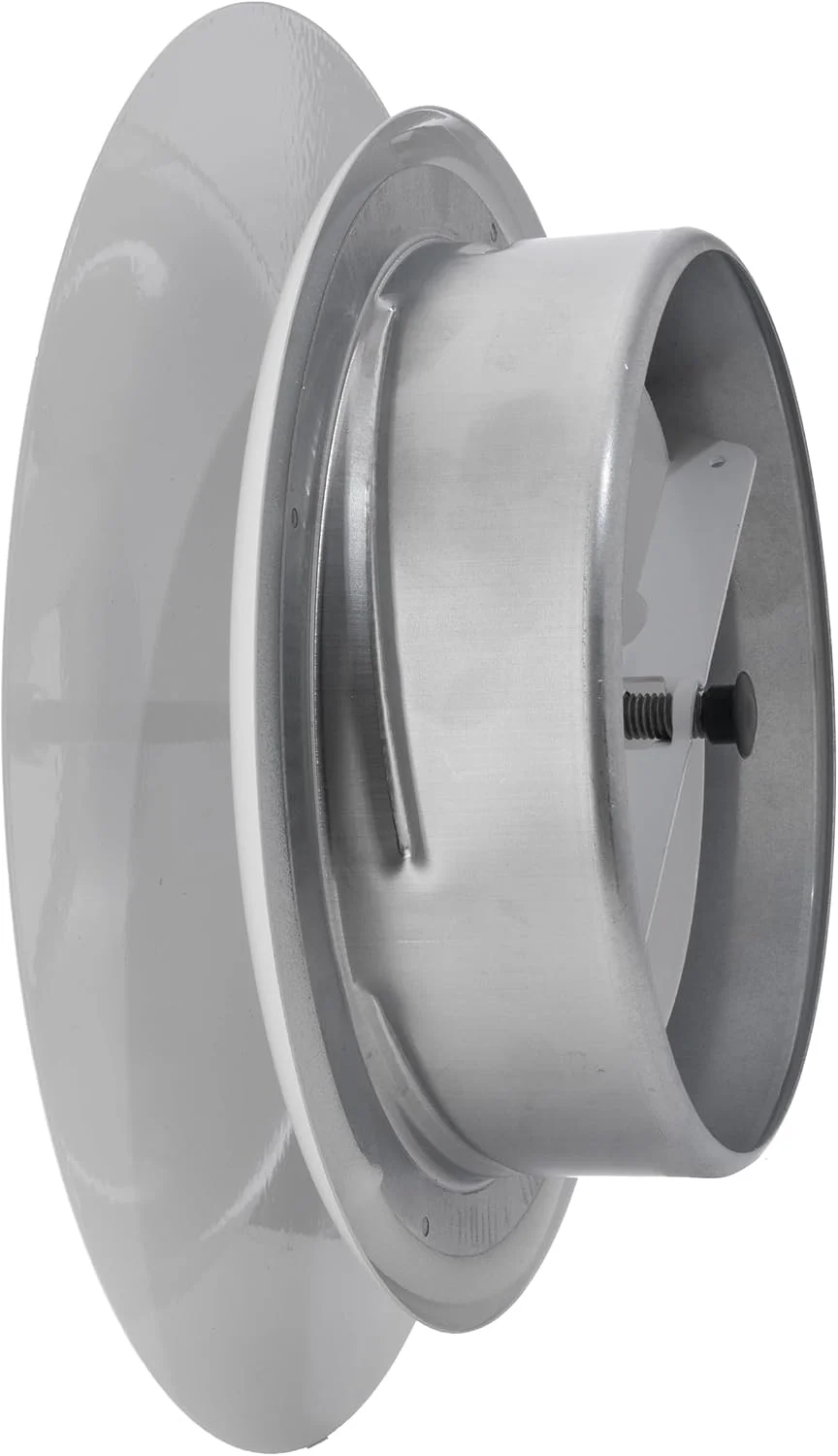 دریچه گرد هوا Steinberg14 - پخش کننده فلزی سفید 6.3 اینچی - دریچه هوا خروجی و ورودی یونیورسال - دریچه قابل تنظیم سقفی دیواری - پوشش دریچه فن مکنده - توری تهویه برای حمام