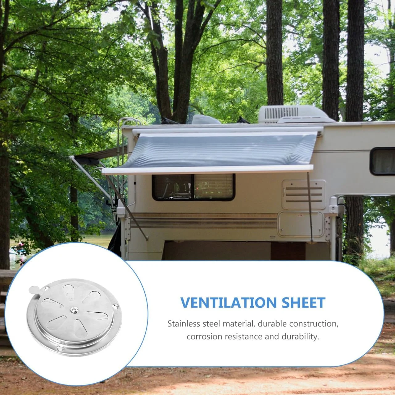 Toddmomy دریچه تهویه قابل تنظیم با سوراخ های تهویه، پوشش دریچه برای دریچه های هوای دریایی، پوشش توری کاروان RV، دریچه گرد دریایی، دریچه کنترل دریچه اگزوز فولاد ضد زنگ