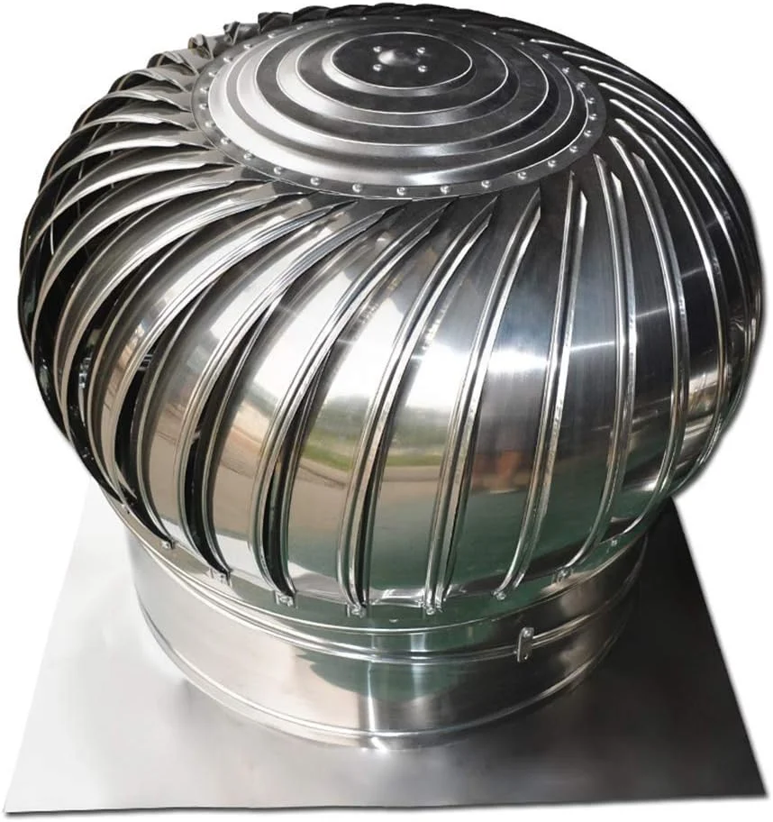تهویه توربینی، تهویه سقفی کلاهک اگزوز ضد آب استیل ضد زنگ 201 (سایز: 400 میلی متر)