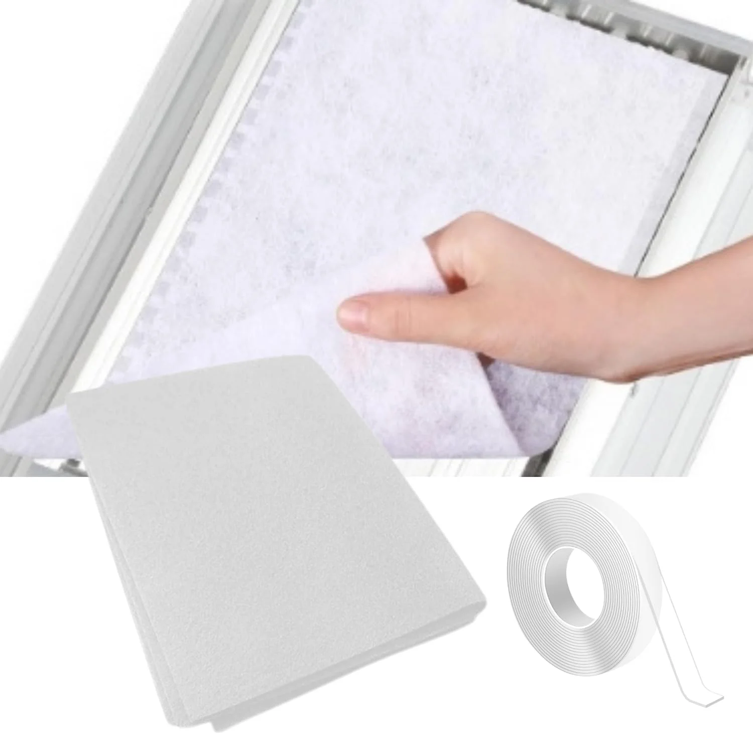 فیلتر دریچه هوا SLMYCAO، کیت فیلتر تهویه مطبوع 100 x 200 سانتی متر، مدیای الکترواستاتیک به همراه نوار نصب برای دریچه های هوا، فیلترهای کانال هوا، مناسب برای خانه، اداره، سیستم های تهویه مطبوع