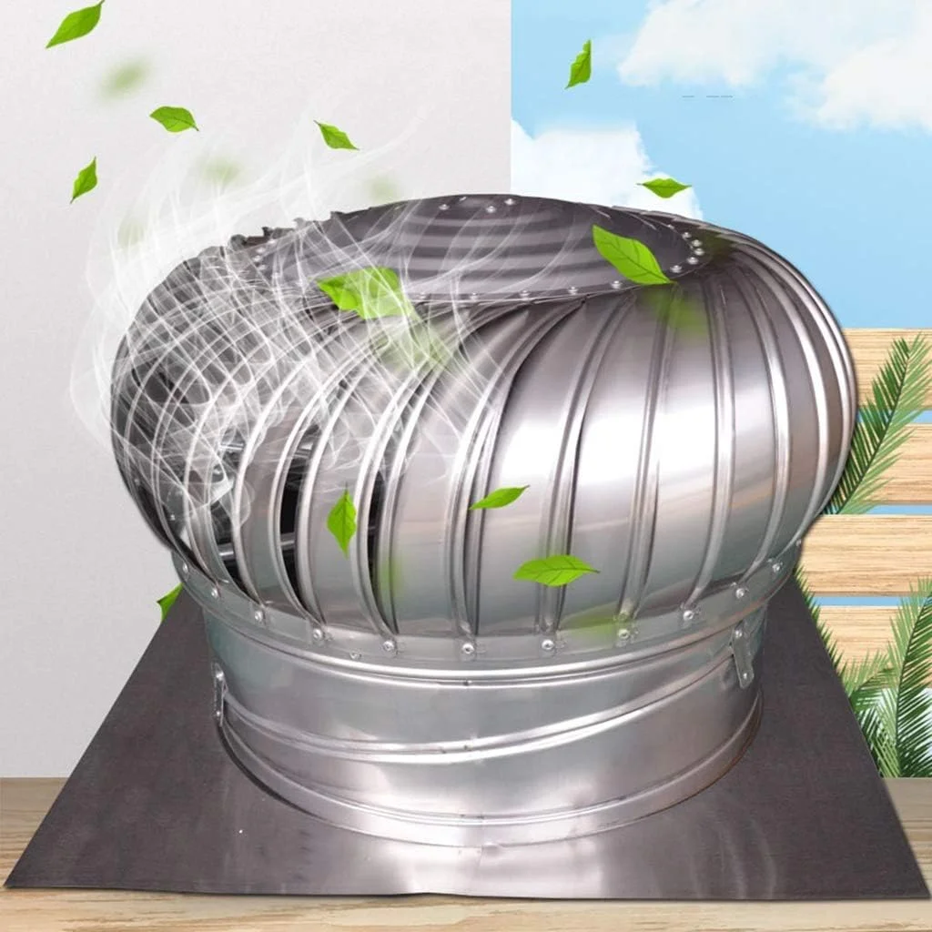 تهویه توربینی، تهویه سقفی کلاهک اگزوز ضد آب استیل ضد زنگ 201 (سایز: 400 میلی متر)