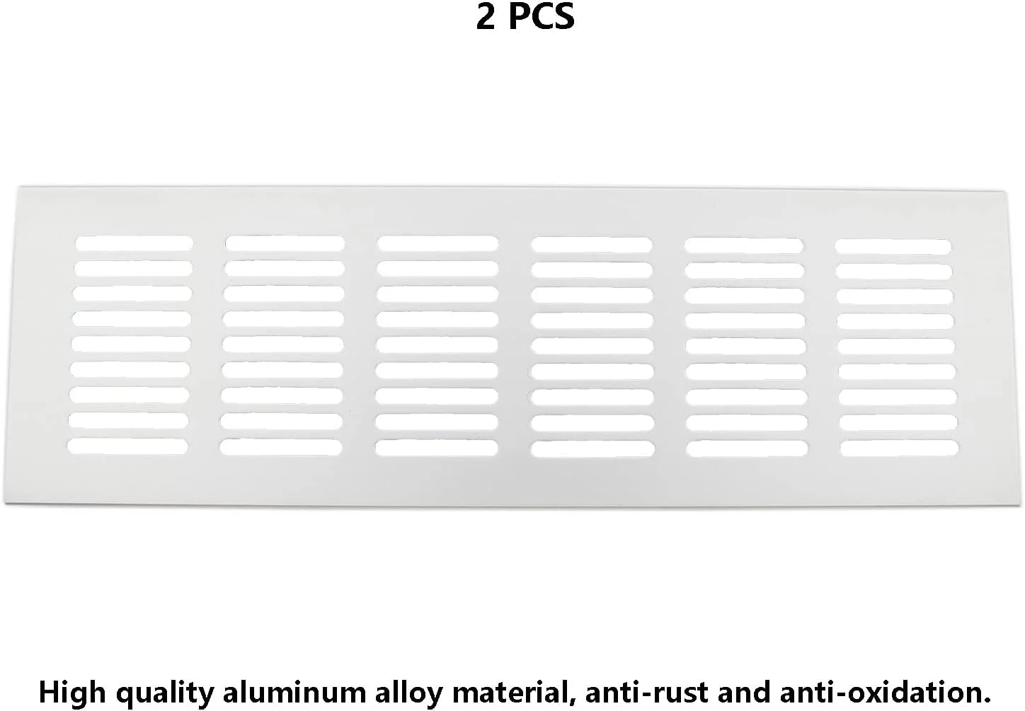 TTZEZE 2PCS Air Vent, Heavy Duty Aluminium Alloy Ventilation Grille Rectangle Metal Louvered Grill Cover for Wardrobe Stove Shoes Cabinet Sink Kitchen Bathroom Side Wall Ceiling and Floor Exhaust Vent