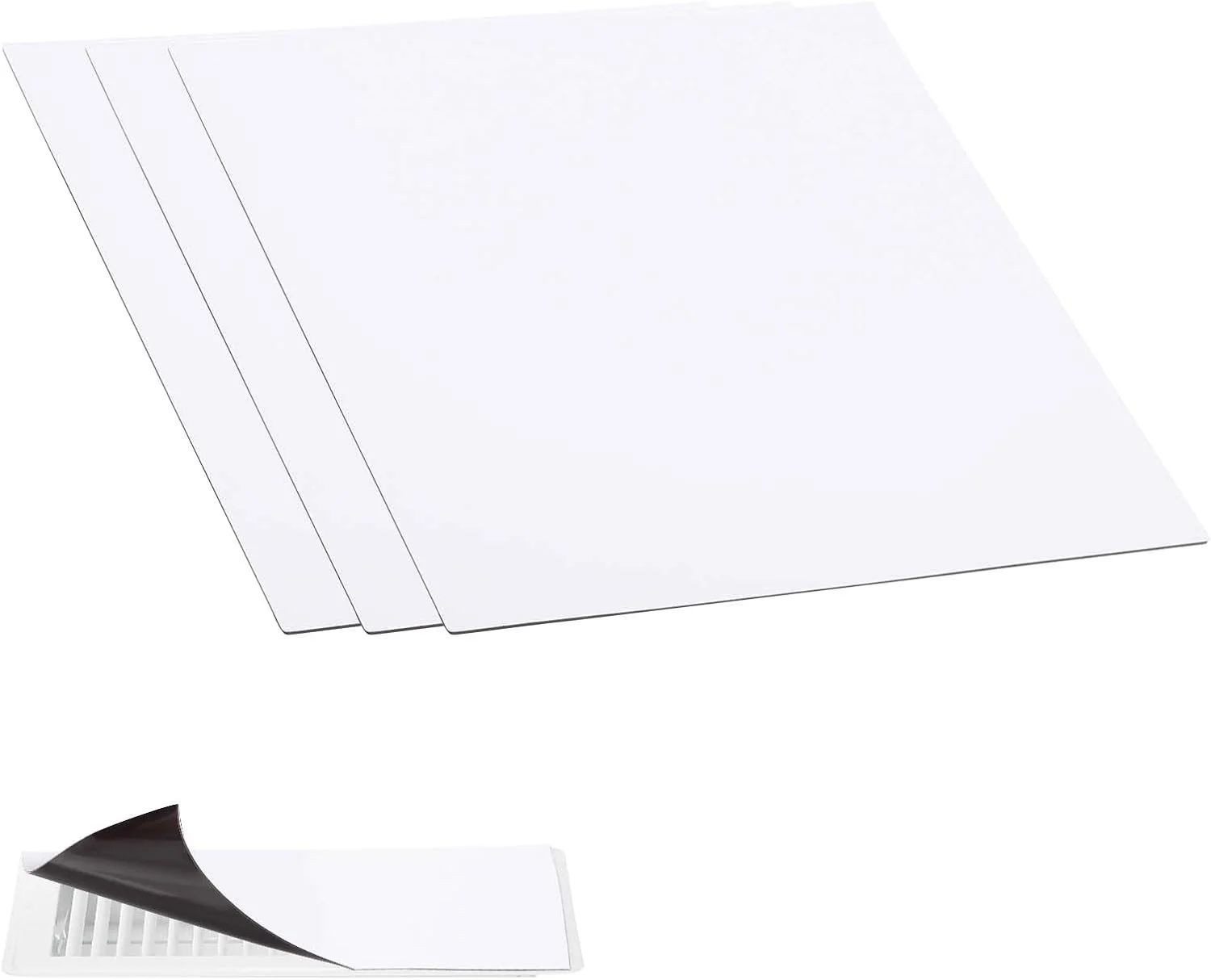 دریچه مغناطیسی منبع یابی، 3 عدد پوشش دریچه مغناطیسی 35.5 در 35.5 سانتی متر، پوشش دریچه هوا مربعی استاندارد برای دیوار، کف، سقف، شومینه، کوره، سیاه و سفید