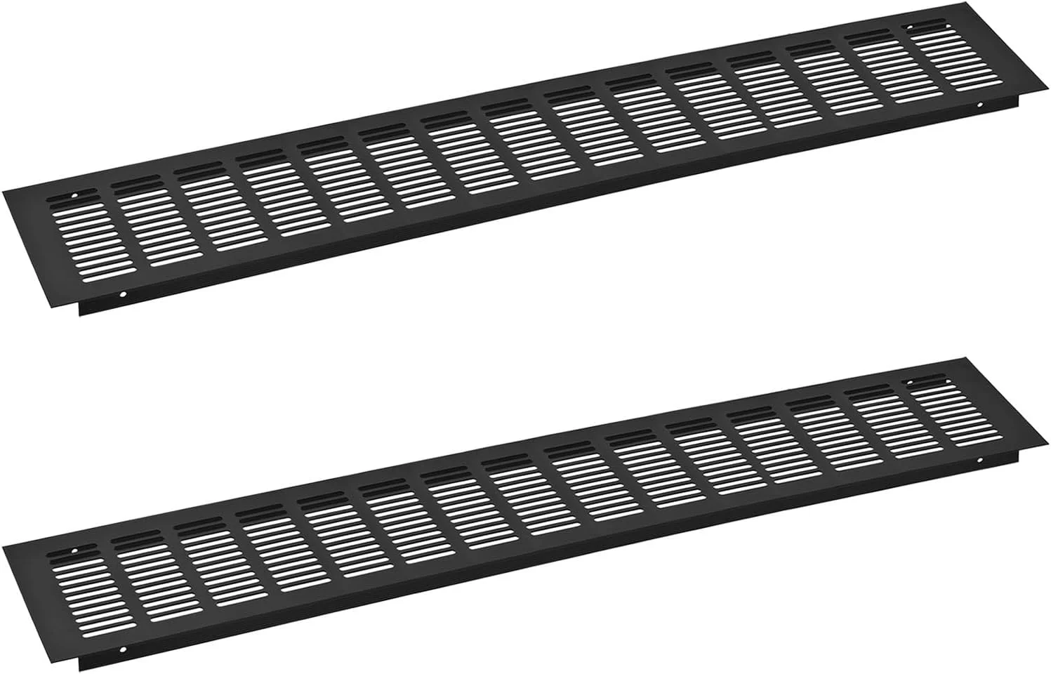 دریچه تهویه مستطیلی 2 عددی sourcing map، پوشش توری دریچه هوا از جنس آلیاژ آلومینیوم، 600x100 میلی متر