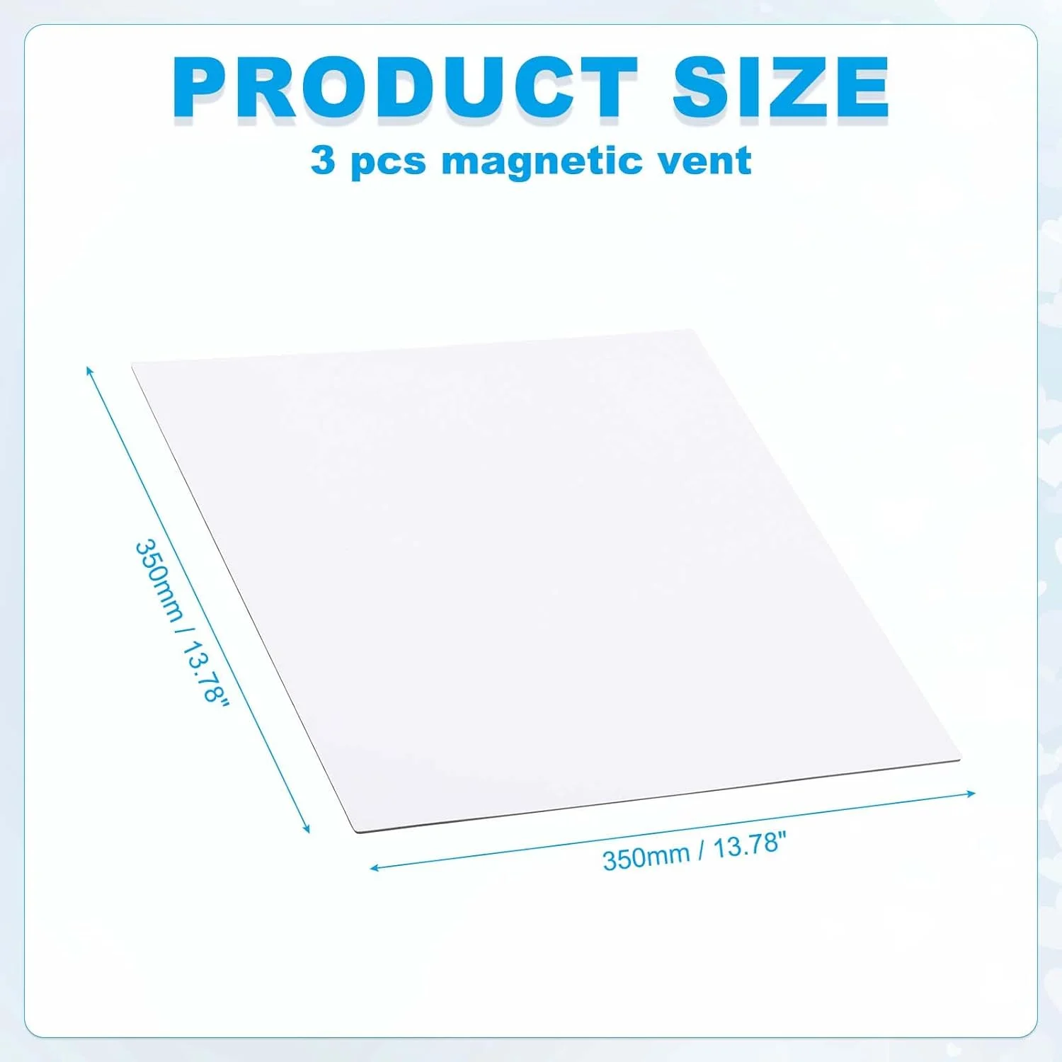 دریچه مغناطیسی منبع یابی، 3 عدد پوشش دریچه مغناطیسی 35.5 در 35.5 سانتی متر، پوشش دریچه هوا مربعی استاندارد برای دیوار، کف، سقف، شومینه، کوره، سیاه و سفید