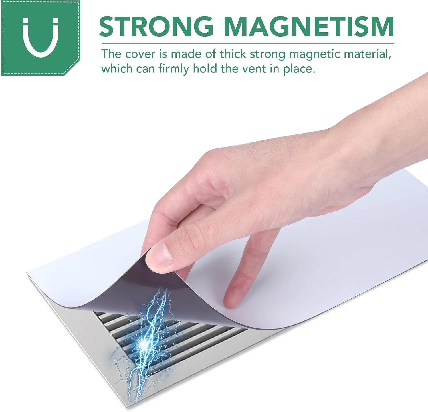 روکش های دریچه مغناطیسی TRYMAG، 5.5"x12"، بسته 3 عددی روکش های دریچه کف قوی برای دریچه های هوای استاندارد کف خانه، روکش های دریچه تهویه مطبوع برای دیوار، دریچه هوا، دریچه های سقفی، RV، HVAC خانگی و دریچه های AC