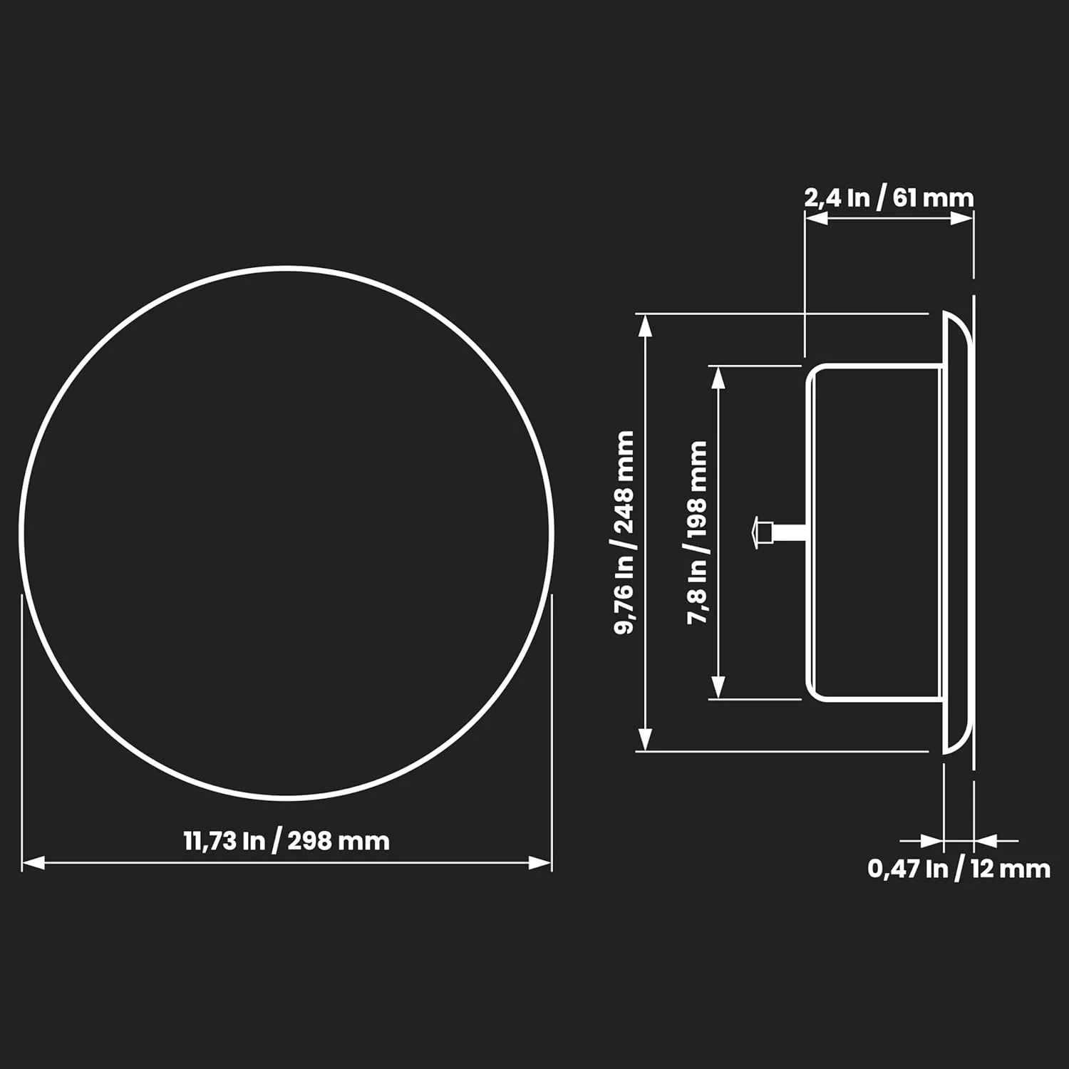 دیفیوزر یونیورسال فولادی سفید ریپا مارکت، قطر 8 اینچ - دریچه قابل تنظیم - ورودی هوا، خروجی هوا، تهویه کانال اگزوز - پوشش دریچه سقفی فلزی گرد و بدون درز - مناسب برای دیوار و سقف خانه و اداره
