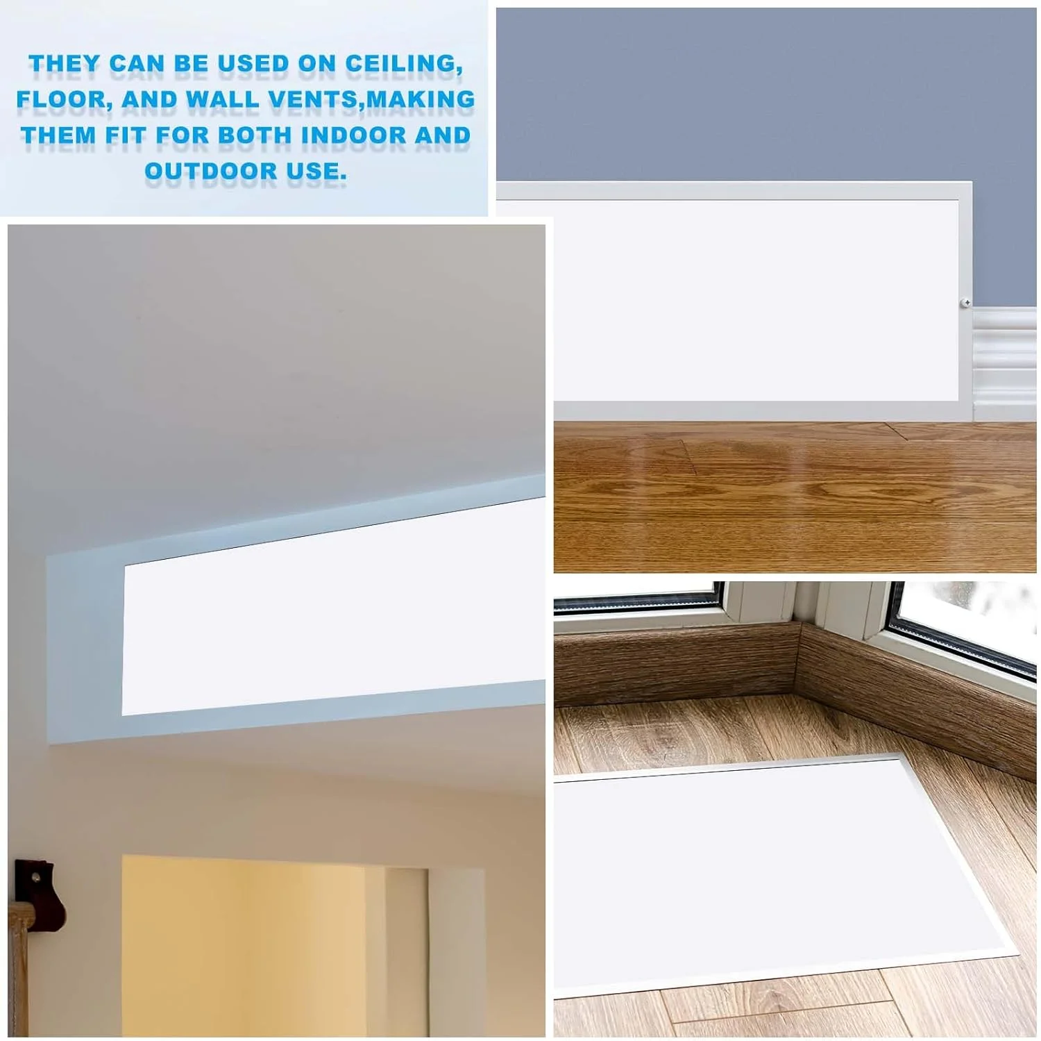 دریچه مغناطیسی منبع یابی، 3 عدد پوشش دریچه مغناطیسی 35.5 در 35.5 سانتی متر، پوشش دریچه هوا مربعی استاندارد برای دیوار، کف، سقف، شومینه، کوره، سیاه و سفید