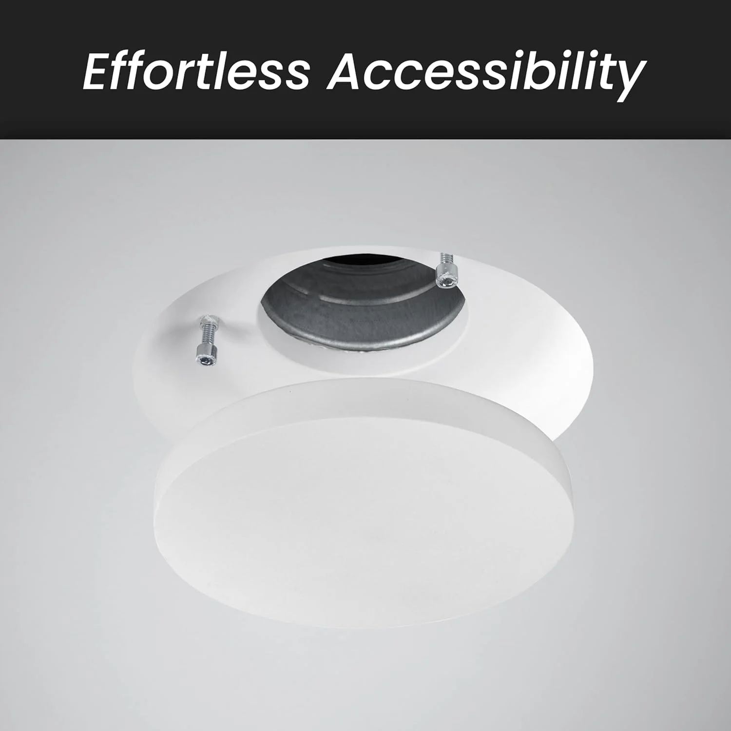 دفیوزر هوای سقفی گچی مدرن Repa Market سایز 5 اینچ - دریچه لوکس هوا برای سقف خانه - پوشش های دریچه سقفی بدون درز - دفیوزر مجرای اگزوز دایره ای سفید HVAC