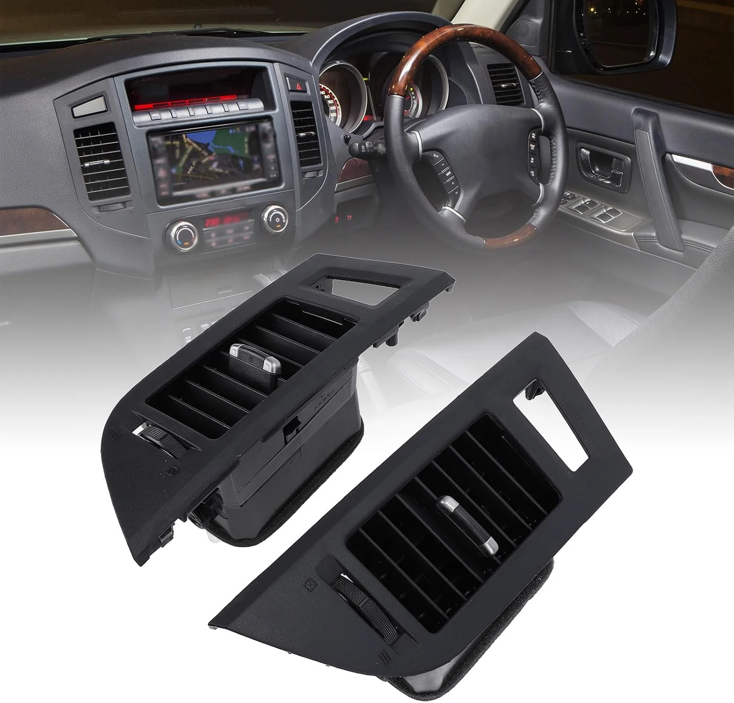 پنل دریچه تهویه مطبوع داشبورد سیکسران، دریچه خروجی هوا پلاستیکی AC کنسول مرکزی برای پاجرو نسل 4 سال 2006 تا 2021