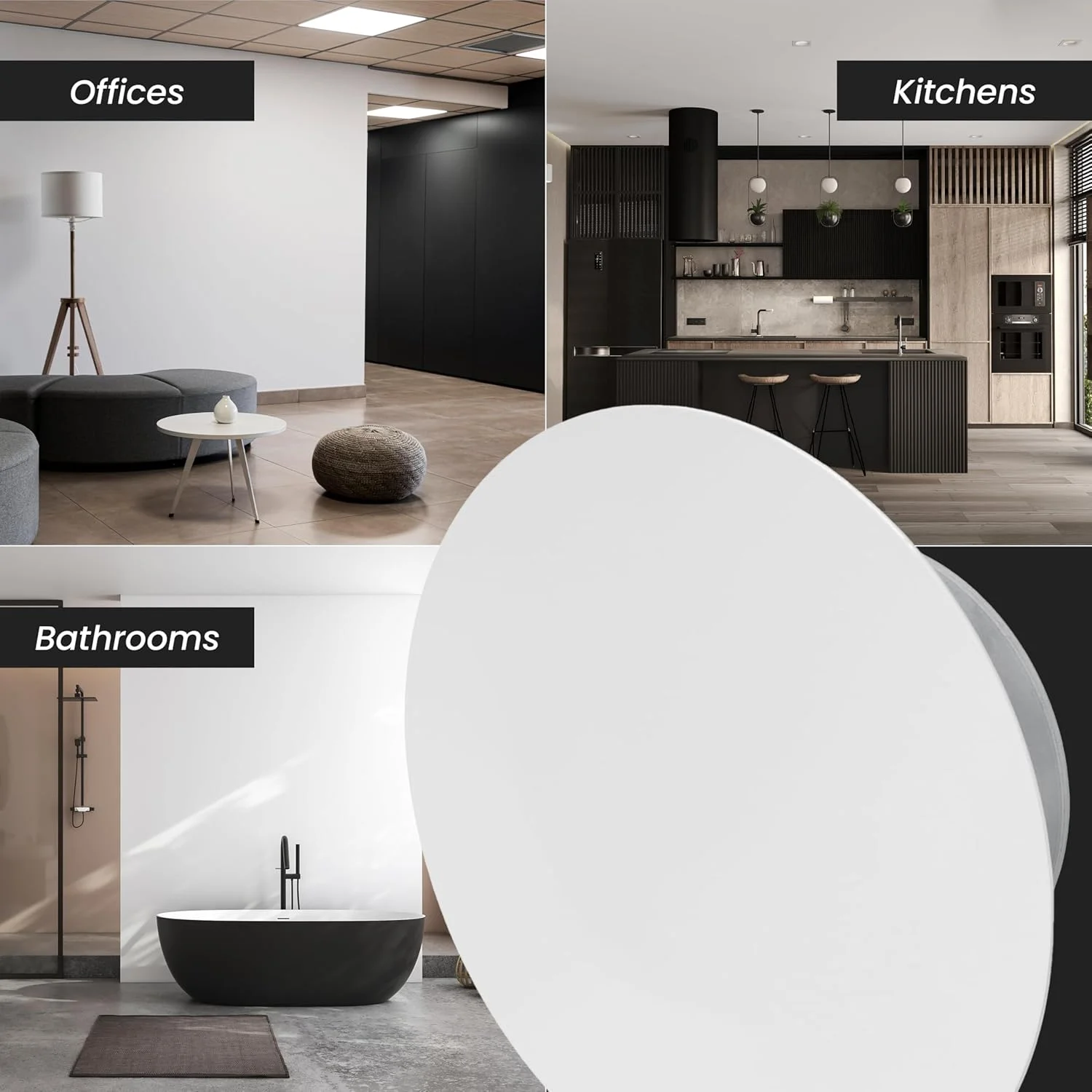 دیفیوزر یونیورسال فولادی سفید ریپا مارکت، قطر 8 اینچ - دریچه قابل تنظیم - ورودی هوا، خروجی هوا، تهویه کانال اگزوز - پوشش دریچه سقفی فلزی گرد و بدون درز - مناسب برای دیوار و سقف خانه و اداره