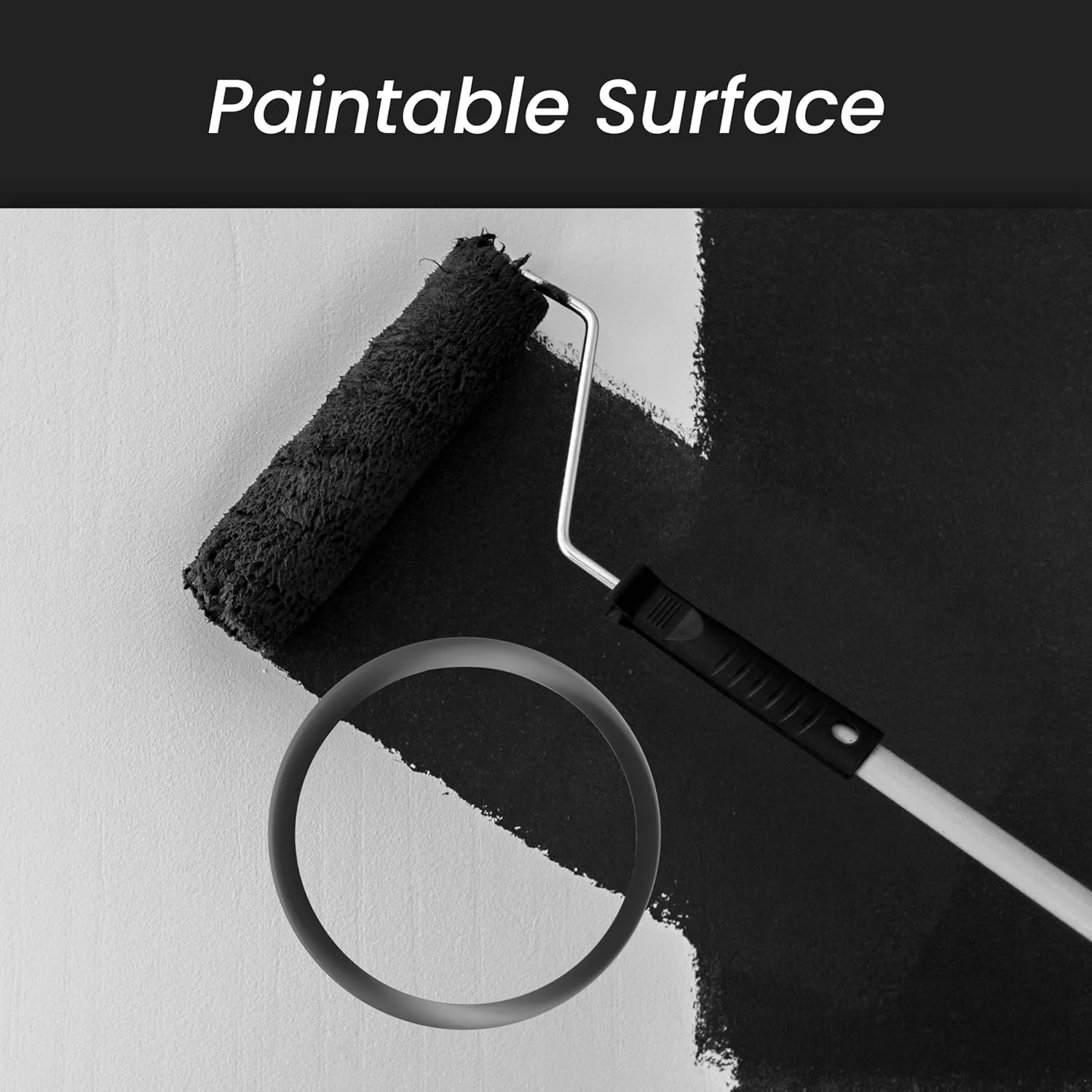 دفیوزر هوای سقفی گچی مدرن Repa Market سایز 5 اینچ - دریچه لوکس هوا برای سقف خانه - پوشش های دریچه سقفی بدون درز - دفیوزر مجرای اگزوز دایره ای سفید HVAC