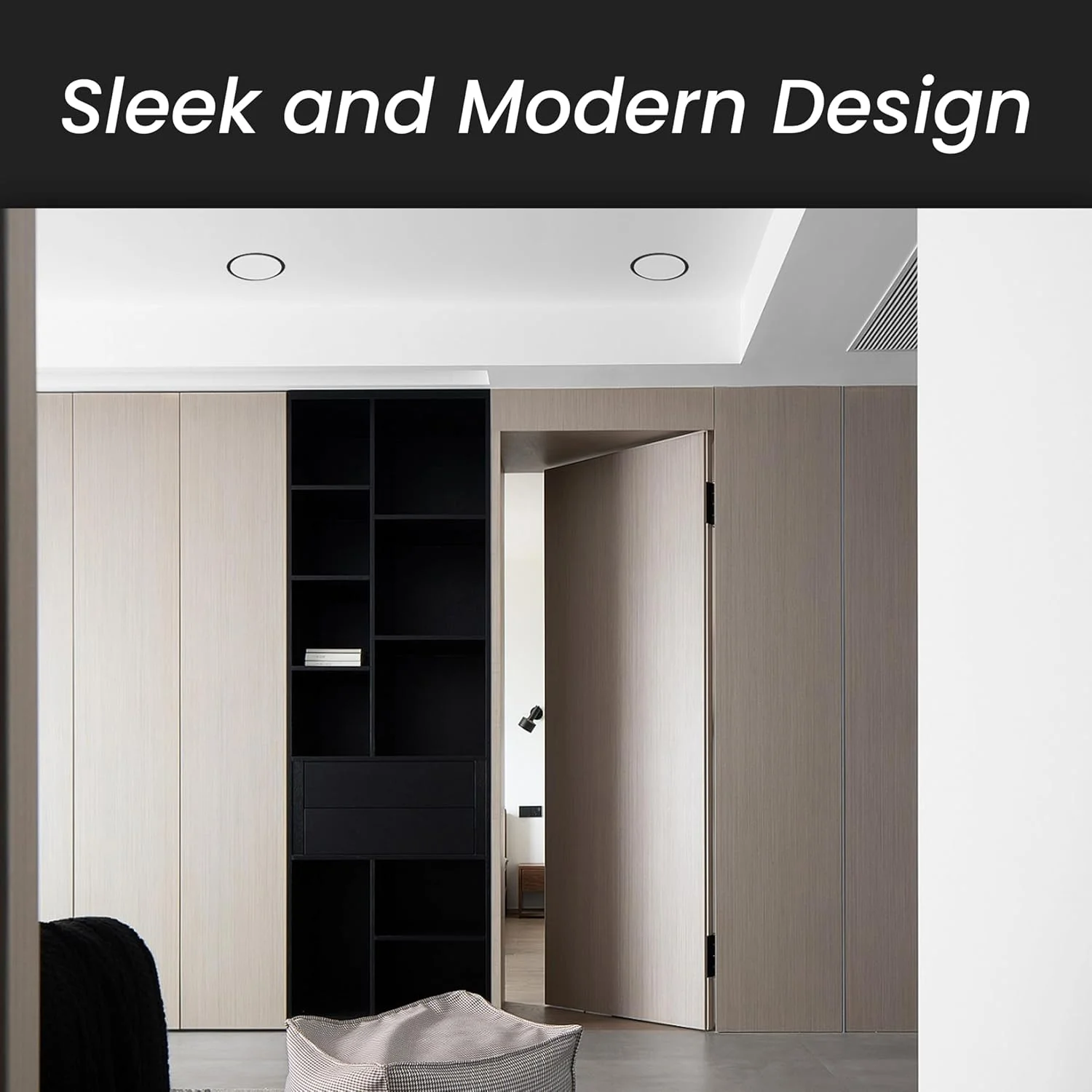 دفیوزر هوای سقفی گچی مدرن Repa Market سایز 5 اینچ - دریچه لوکس هوا برای سقف خانه - پوشش های دریچه سقفی بدون درز - دفیوزر مجرای اگزوز دایره ای سفید HVAC