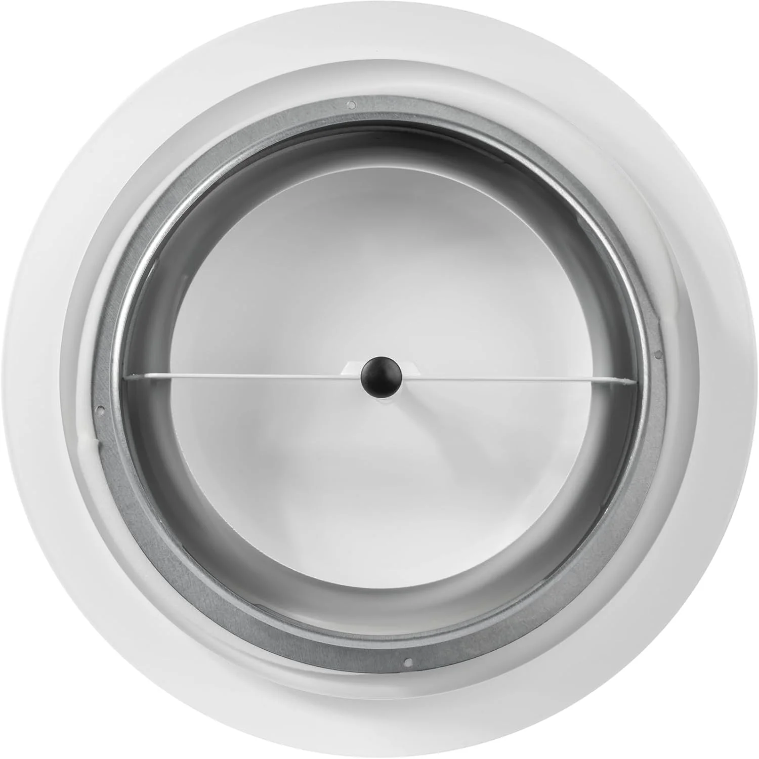 دیفیوزر یونیورسال فولادی سفید ریپا مارکت، قطر 8 اینچ - دریچه قابل تنظیم - ورودی هوا، خروجی هوا، تهویه کانال اگزوز - پوشش دریچه سقفی فلزی گرد و بدون درز - مناسب برای دیوار و سقف خانه و اداره