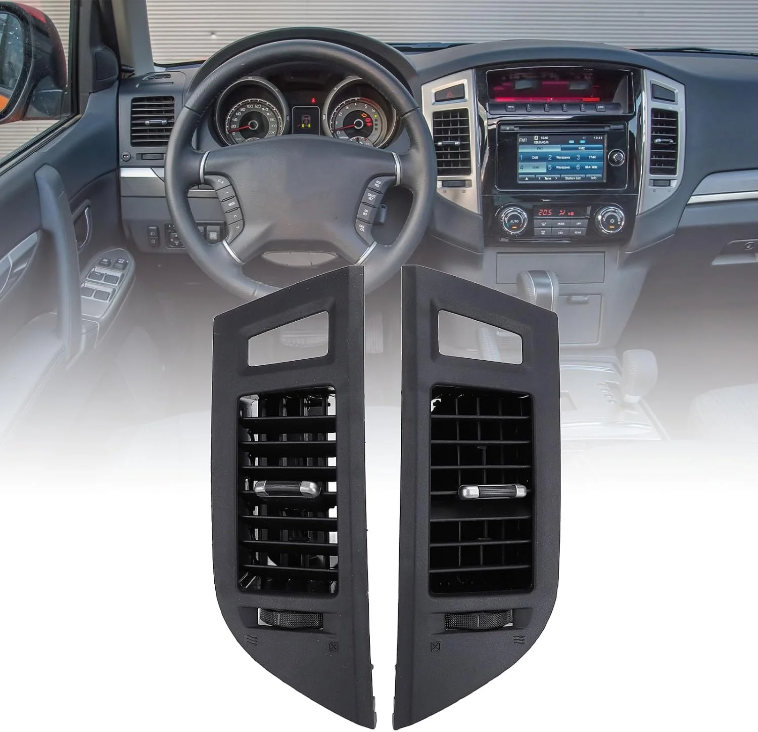 پنل دریچه تهویه مطبوع داشبورد سیکسران، دریچه خروجی هوا پلاستیکی AC کنسول مرکزی برای پاجرو نسل 4 سال 2006 تا 2021