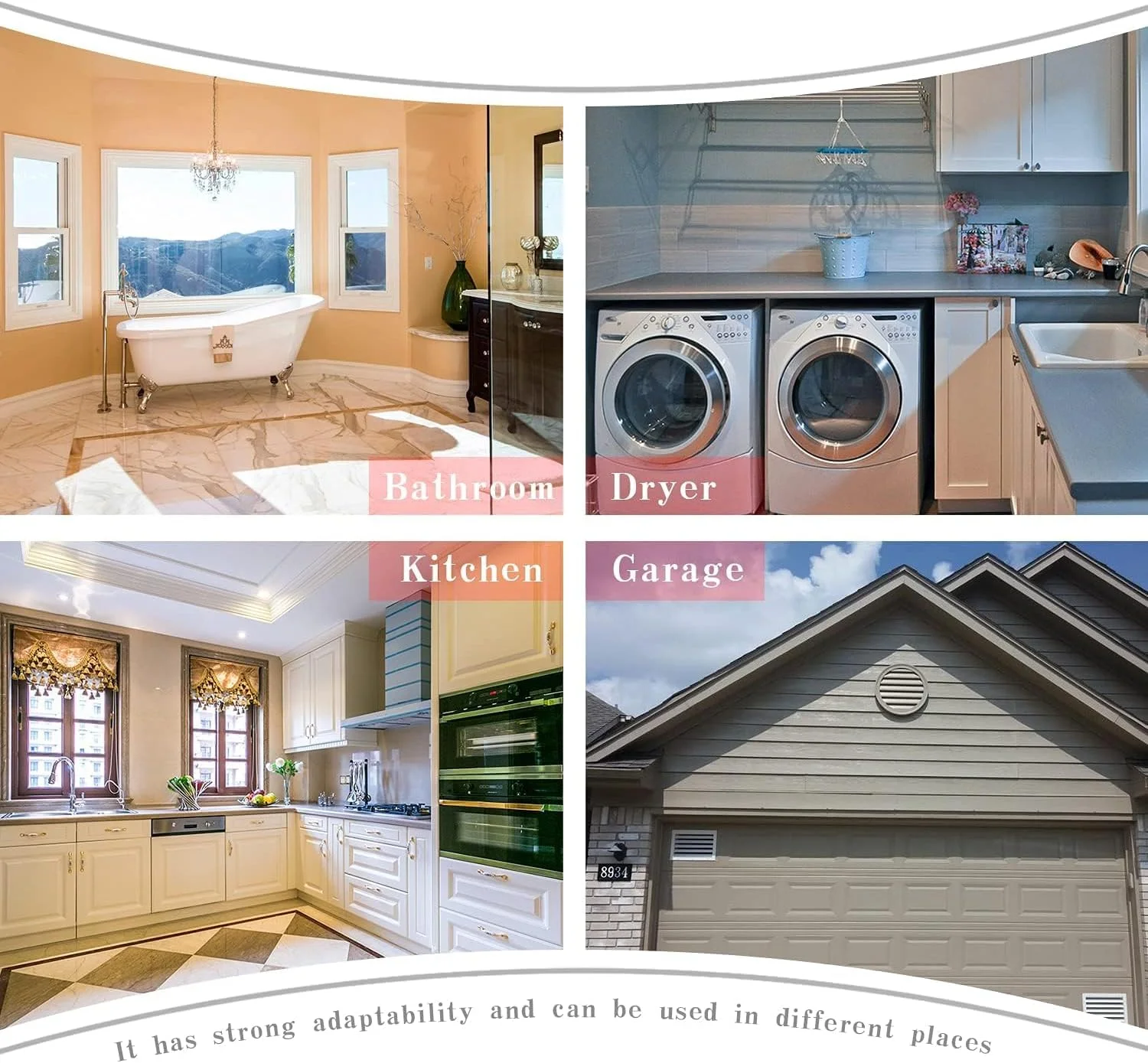 دریچه هواکش استیل ضد زنگ 6 اینچی، پوشش دریچه خروجی فن اگزوز دیوارهای خارجی