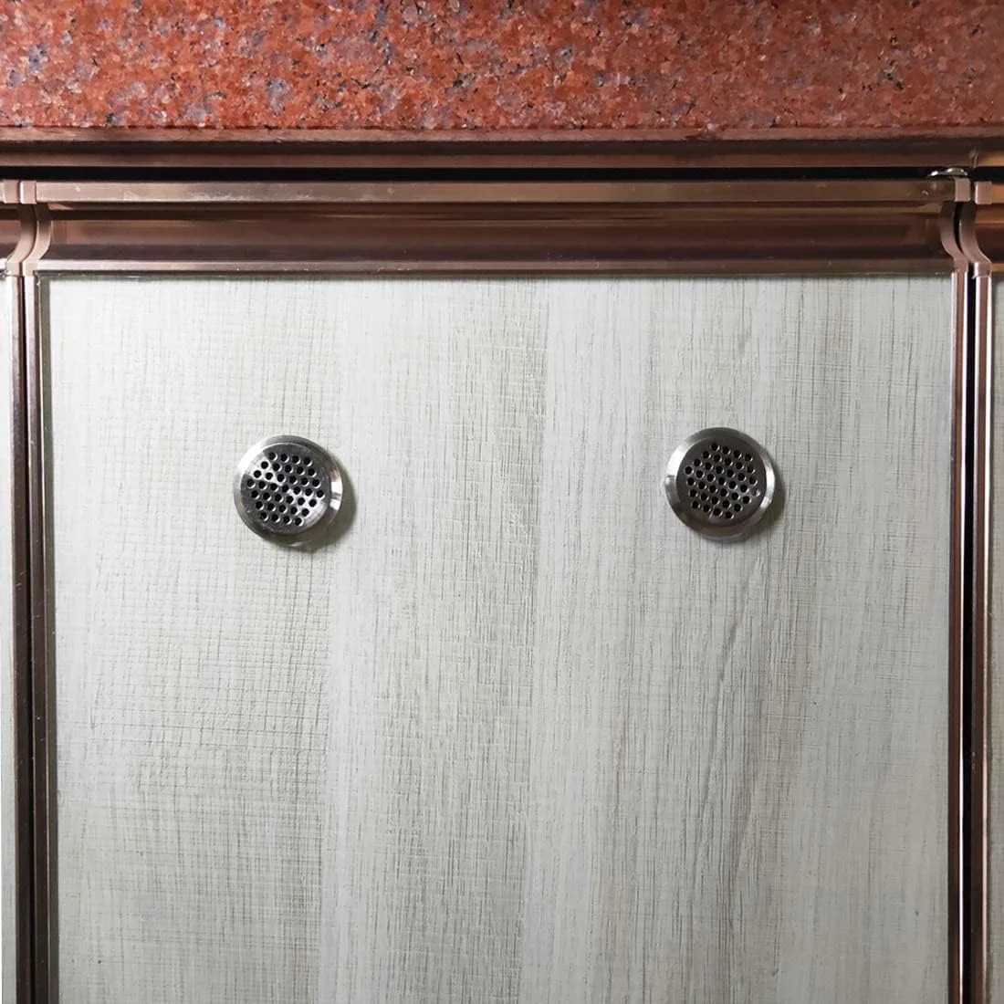 دریچه تهویه هوا از جنس استیل ضد زنگ، 20 عدد دریچه مشبک گرد، توری تهویه گرد برای کابینت کفش، کمد، جالباسی، دریچه های هواکش دیواری، هود خروجی هوا