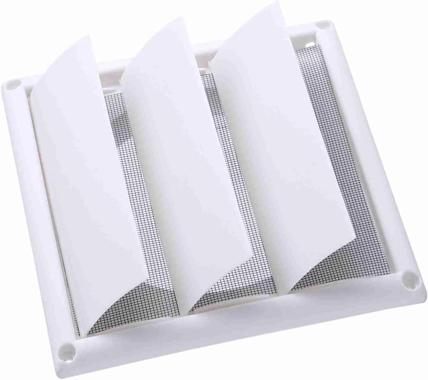 دریچه هوا پلاستیکی با توری، دارای 3 پره، مناسب برای دیوار، کانال تهویه، خروجی هوا، برای سقف یا نمای بیرونی (20 * 20 سانتی متر) دریچه هوا پلاستیکی با توری، دارای 3 پره، مناسب برای دیوار، کانال تهویه، خروجی هوا، برای سقف یا نمای بیرونی (20 * 20 سانتی متر)