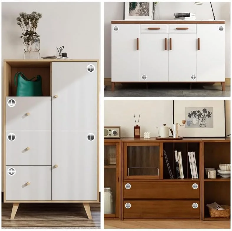 10 عدد دریچه گرد سقفی 50 میلی متری (2 اینچی)، توری تهویه پلاستیکی برای منزل، دفتر، حمام، آشپزخانه، کابینت و کمد