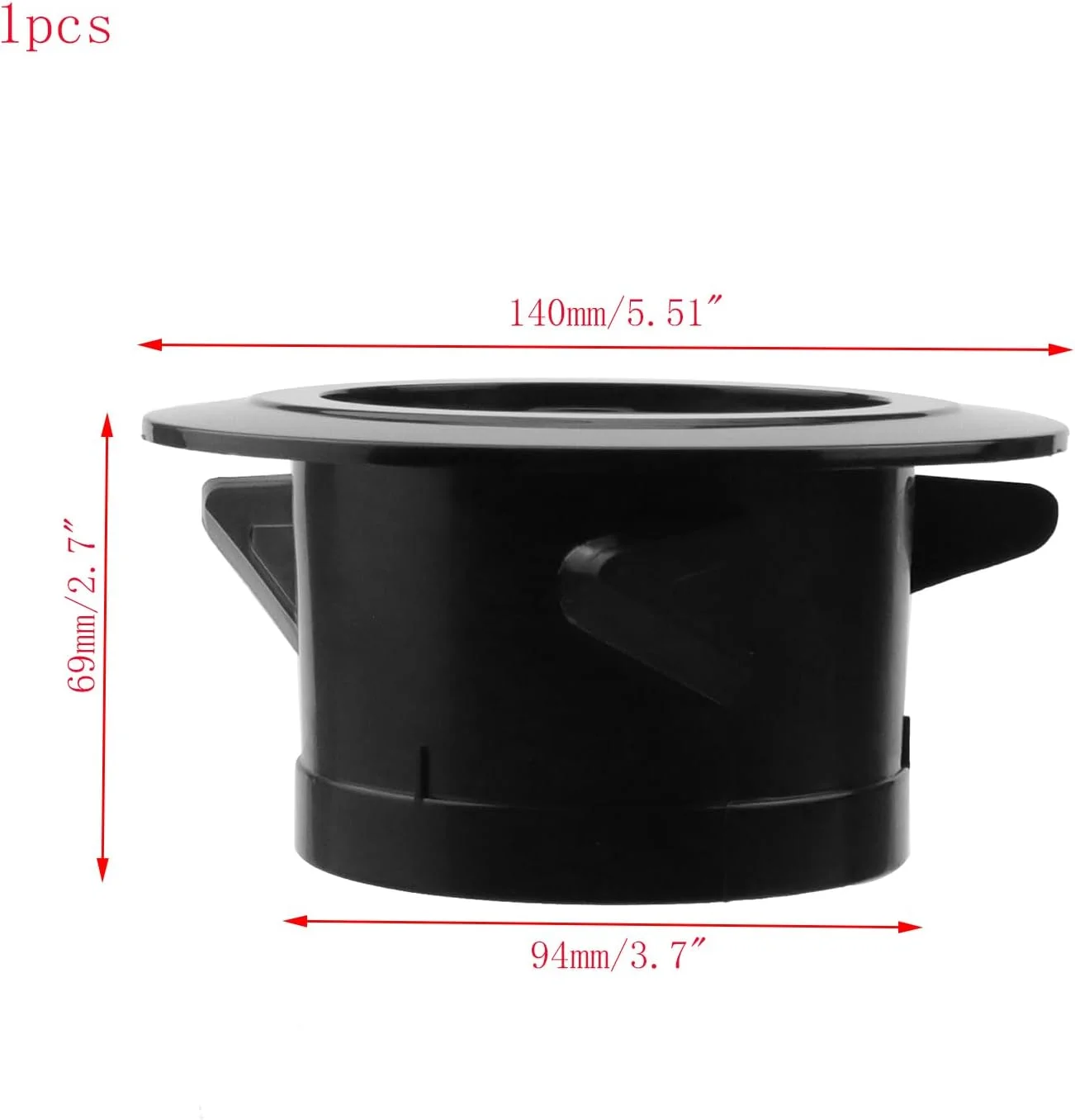 دریچه تهویه هوا مویوتال، 4 اینچ، پلاستیکی، گرد، با توری محافظ داخلی، مشکی، پخش کننده هوای سقفی 100 میلی متری، دریچه هواکش پره ای برای حمام، آشپزخانه، توالت