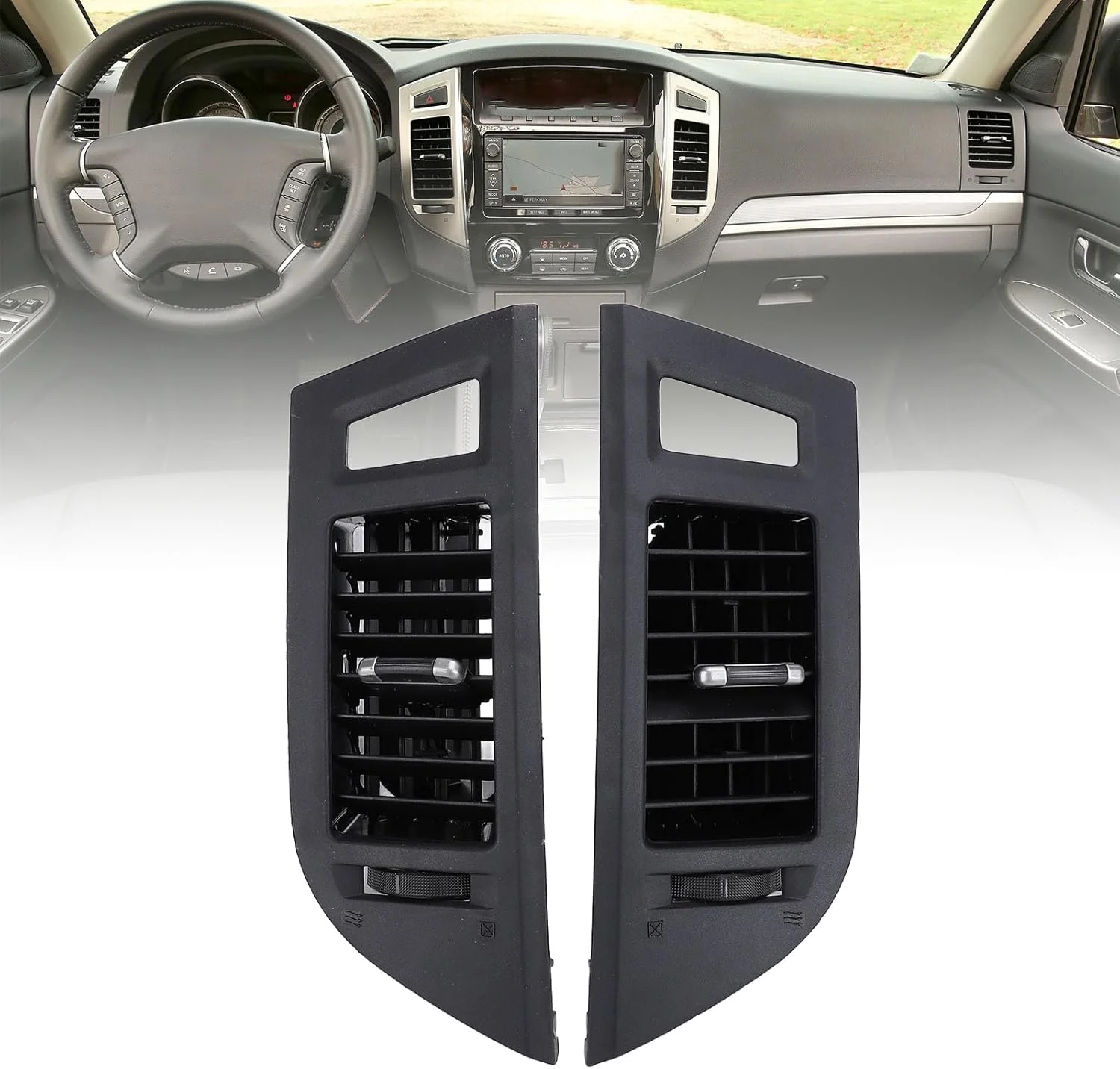 پنل دریچه تهویه مطبوع داشبورد سیکسران، دریچه خروجی هوا پلاستیکی AC کنسول مرکزی برای پاجرو نسل 4 سال 2006 تا 2021