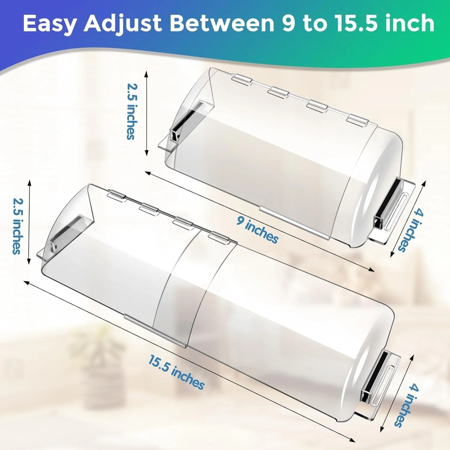 منحرف کننده دریچه هوا Moonmen بسته 2 عددی قابل تنظیم - پوشش دریچه های مغناطیسی کف 9 تا 15.5 اینچ برای AC، دریچه های دیواری و سقفی با آهنرباهای قوی و بزرگ