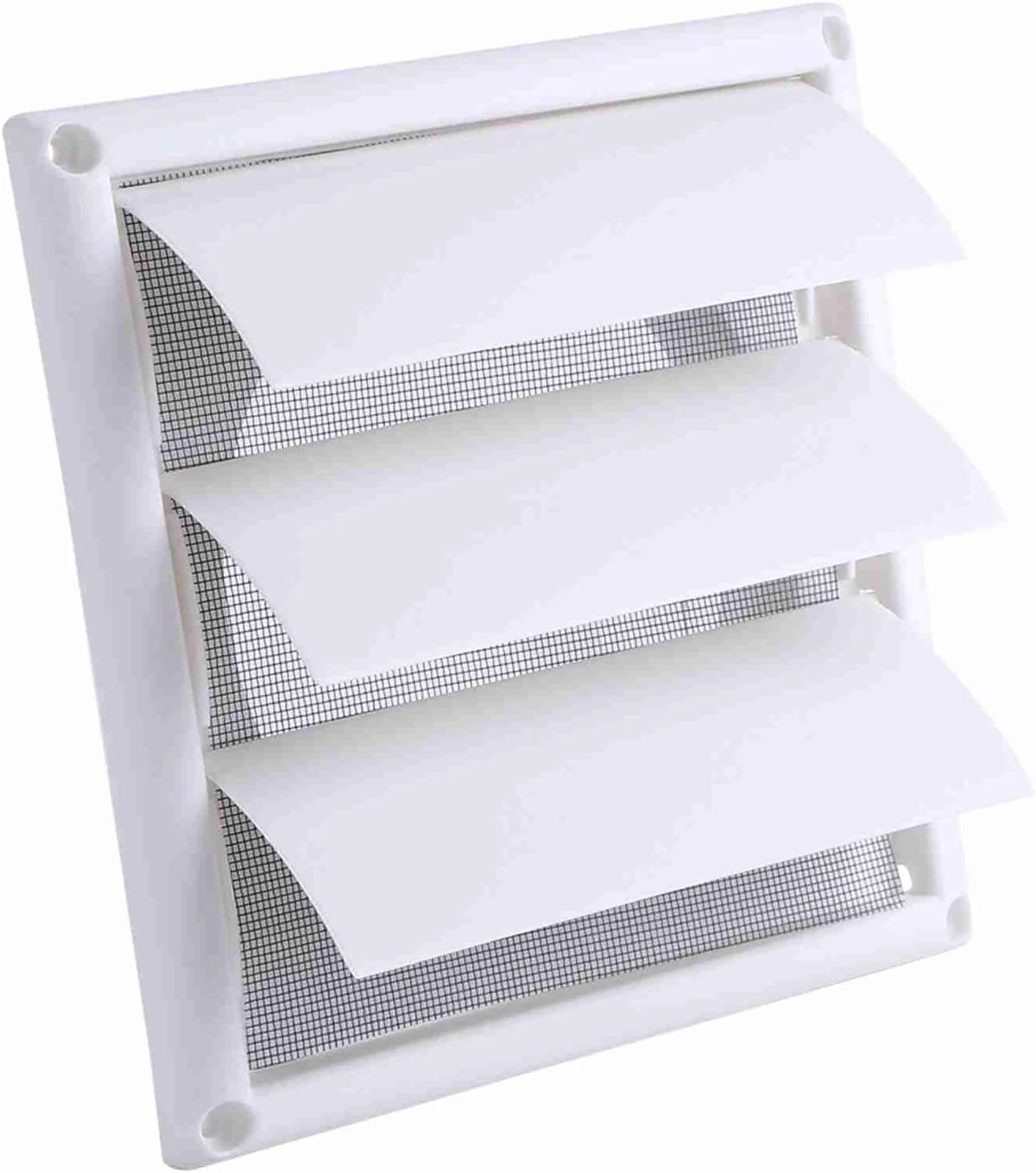 دریچه هوا پلاستیکی با توری، دارای 3 پره، مناسب برای دیوار، کانال تهویه، خروجی هوا، برای سقف یا نمای بیرونی (20 * 20 سانتی متر) دریچه هوا پلاستیکی با توری، دارای 3 پره، مناسب برای دیوار، کانال تهویه، خروجی هوا، برای سقف یا نمای بیرونی (20 * 20 سانتی متر)