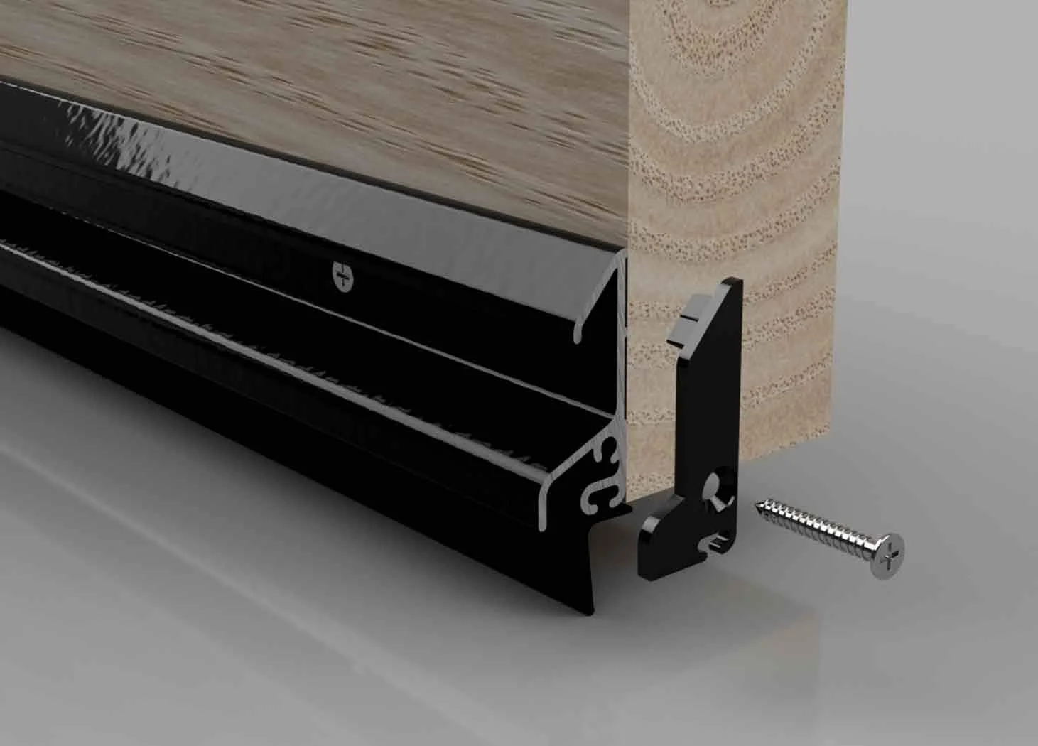 محافظ باران درب LOWENERGIE Stormguard XRD، نوار آب و هوا، تخته چکه گیر، UPVC چوبی 914 میلی متر (مشکی) محافظ باران درب LOWENERGIE Stormguard XRD، نوار آب و هوا، تخته چکه گیر، UPVC چوبی 914 میلی متر (مشکی)