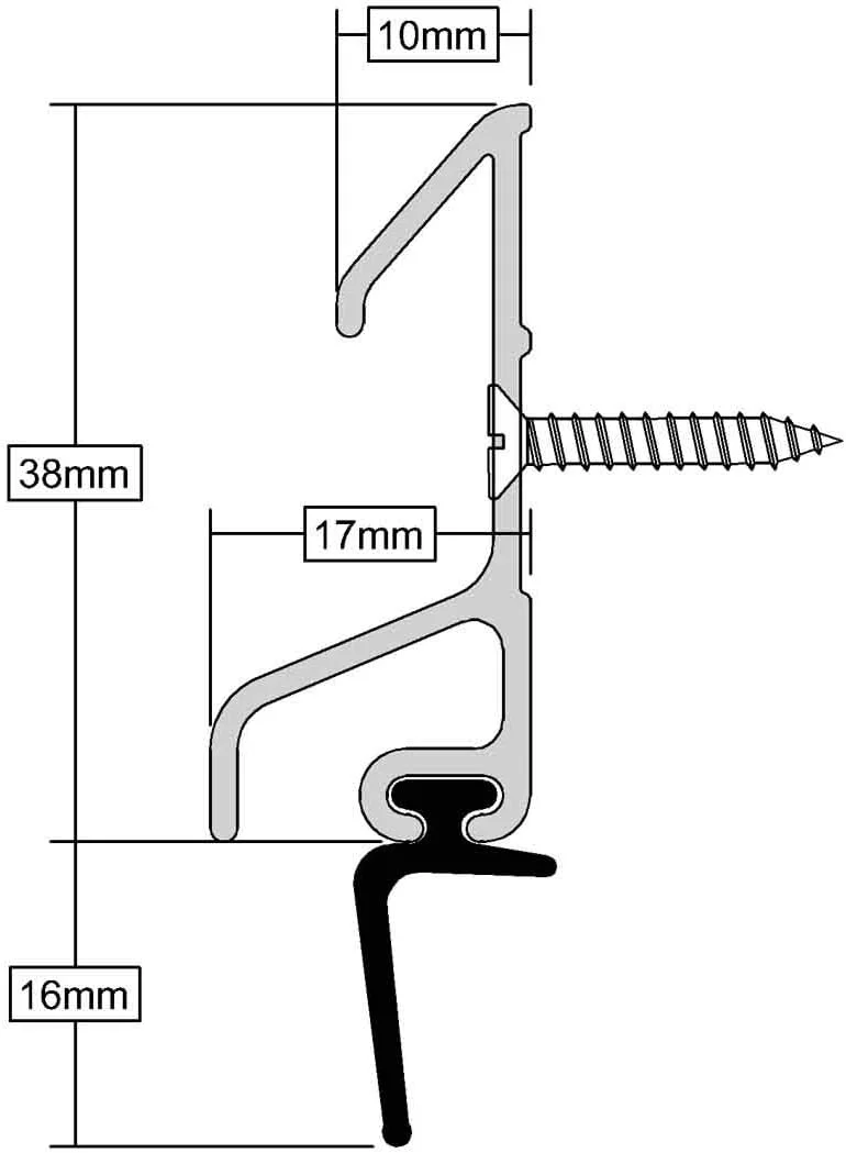 محافظ باران درب LOWENERGIE Stormguard XRD، نوار آب و هوا، تخته چکه گیر، UPVC چوبی 914 میلی متر (مشکی) محافظ باران درب LOWENERGIE Stormguard XRD، نوار آب و هوا، تخته چکه گیر، UPVC چوبی 914 میلی متر (مشکی)