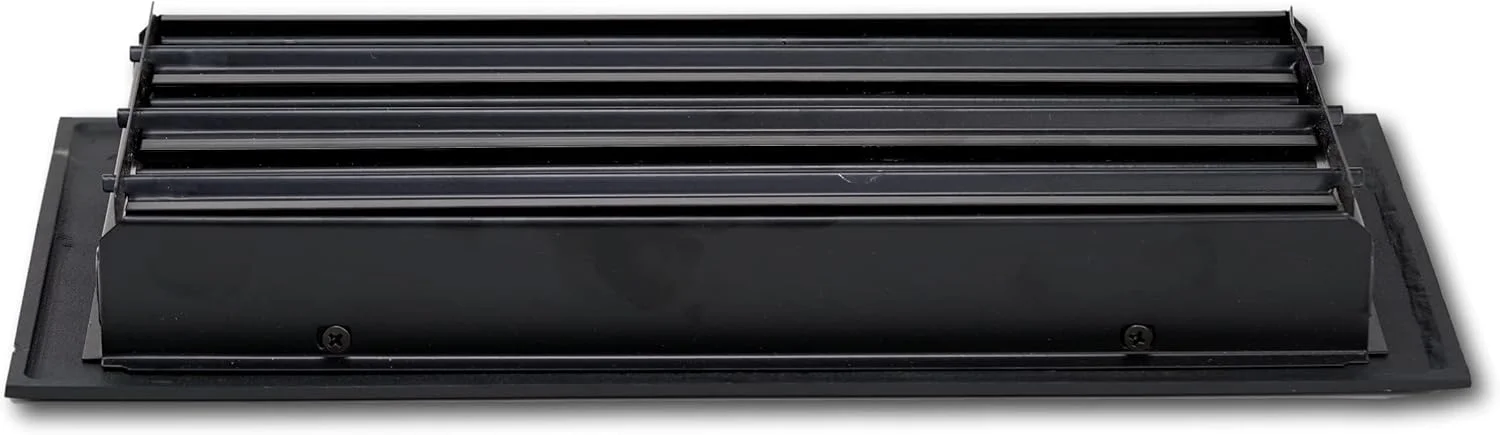 دریچه هواکش مدل مدرن Madelyn Carter، فولاد ریخته گری جامد، کنترل جریان هوا، 15x35 سانتی متر (اندازه کلی: 18.4x39.4 سانتی متر)، مشکی