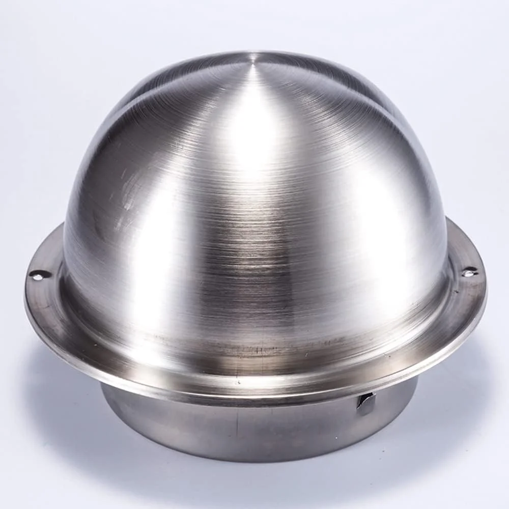 دریچه هوا متانیک گرد استیل ضد زنگ، خروجی هواکش دیواری، کانال تهویه مطبوع - 4 اینچ (10 سانتی متر) دریچه هوا متانیک گرد استیل ضد زنگ، خروجی هواکش دیواری، کانال تهویه مطبوع - 4 اینچ (10 سانتی متر)