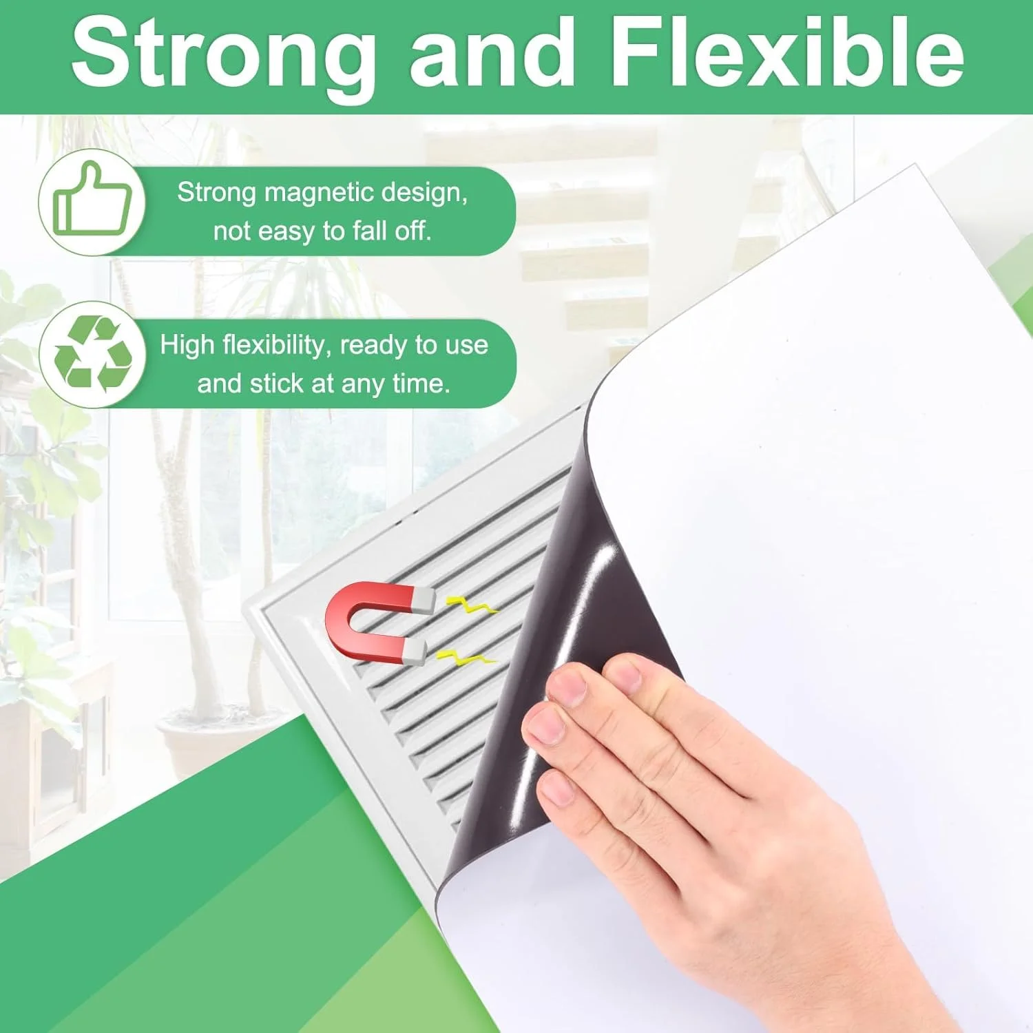 کاورهای دریچه مغناطیسی مربعی، کاور دریچه مغناطیسی 30x30 سانتی متر برای مسدود کردن هوا، کاور دریچه های AC، مسدود کننده دریچه بخاری سقفی، کاور دریچه هوا برای سقف، کف، دیوار، رجیستر، HVAC، RV (6 عدد)