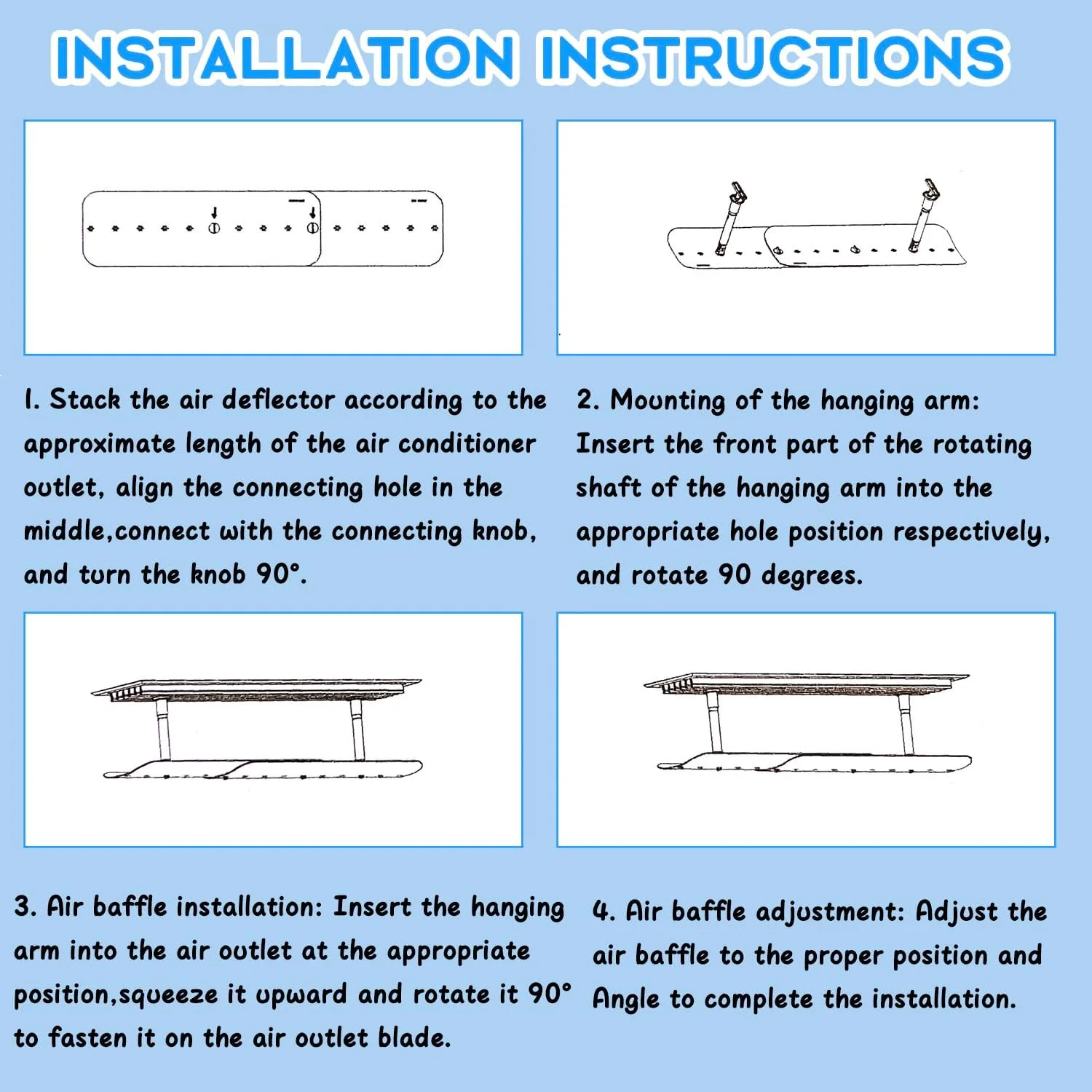 منحرف کننده هوا کولر گازی مرکزی مونمن، منحرف کننده جریان هوای کولر گازی مرکزی شفاف با اندازه قابل تنظیم، منحرف کننده هوا کولر گازی جهانی، دریچه ها، توری