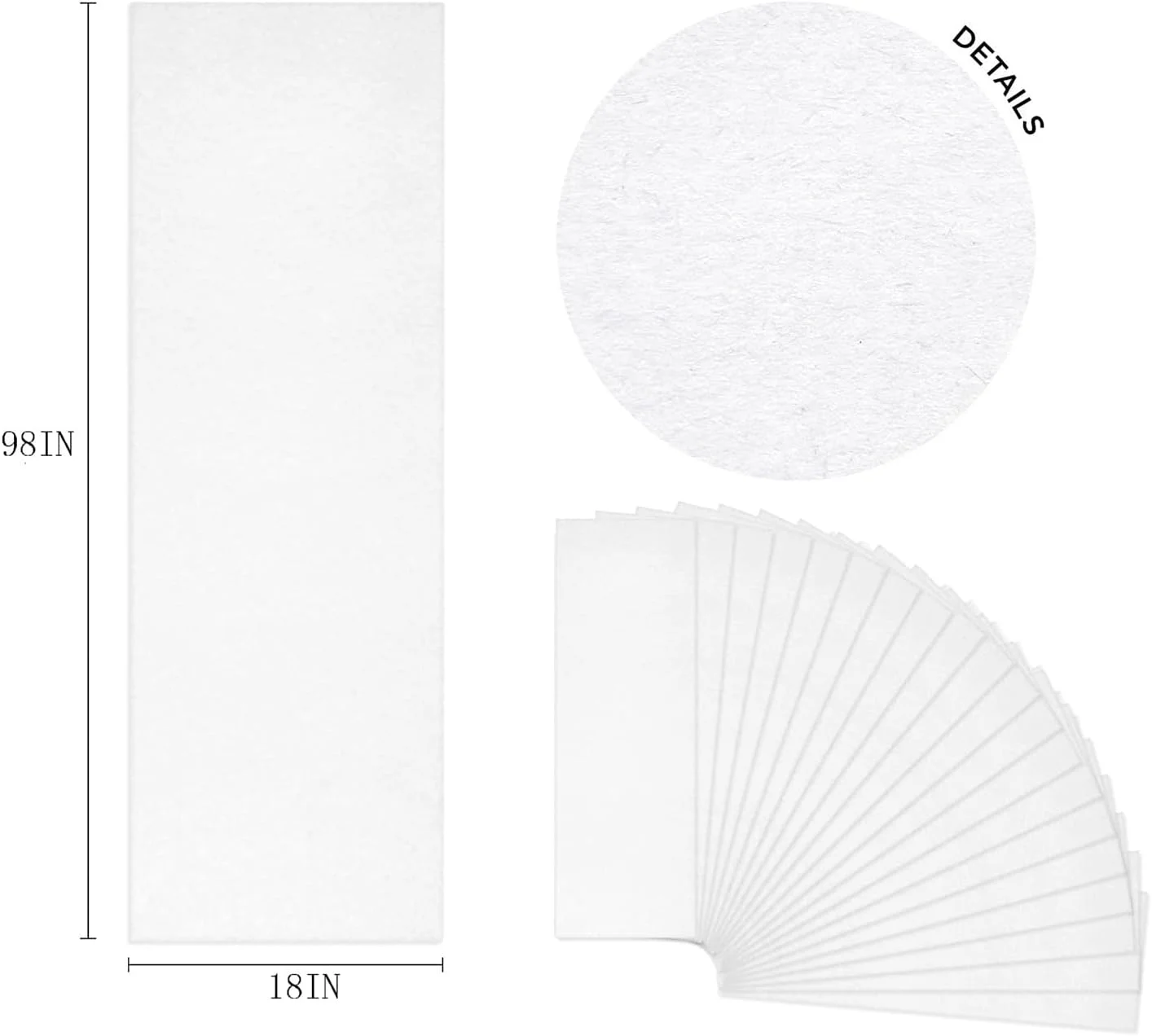 فیلتر دریچه هوا جافیوست، 248 * 45 سانتیمتر، مدیای الکترواستاتیک به همراه 4 متر نوار نصب، بیش از 20 فیلتر در هر رول، مناسب برای دریچه های ورودی HVAC، AC و گرمایشی، برای کاهش گرد و غبار و آلرژی (رول، 45*248 سانتیمتر)