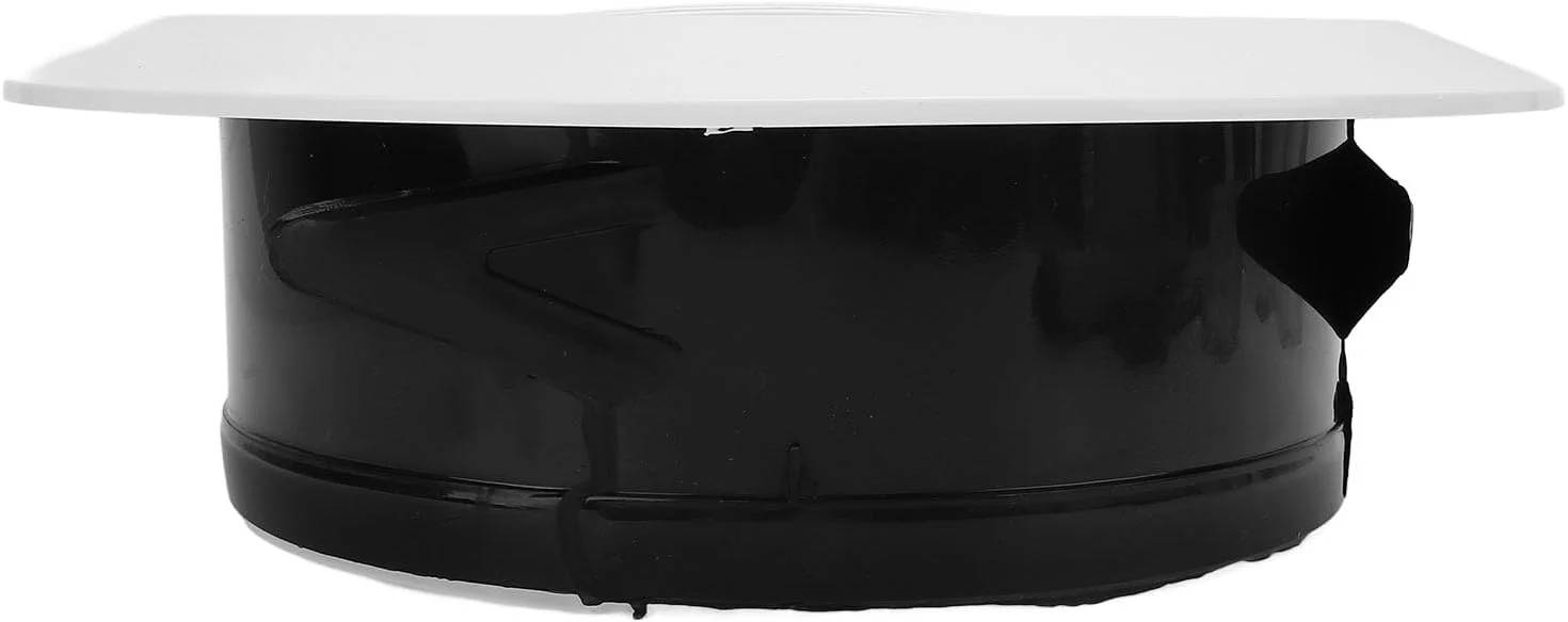 Jectse 200mm ABS Plastic Round Grille Vent Cover with Straight Louvre, Straight Louvre Ventilation Grille White Bathroom Kitchen Office