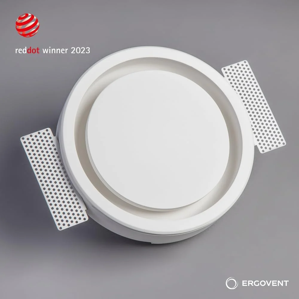 دریچه تهویه هوا - پخش کننده هوای بدون قاب گچی برای سقف کناف، پخش کننده هوای گرد سقفی، مناسب برای حمام، آشپزخانه، گاراژ، اتاق نشیمن، پوشش تهویه، ورودی یا خروجی هوا، (125 میلی متر)