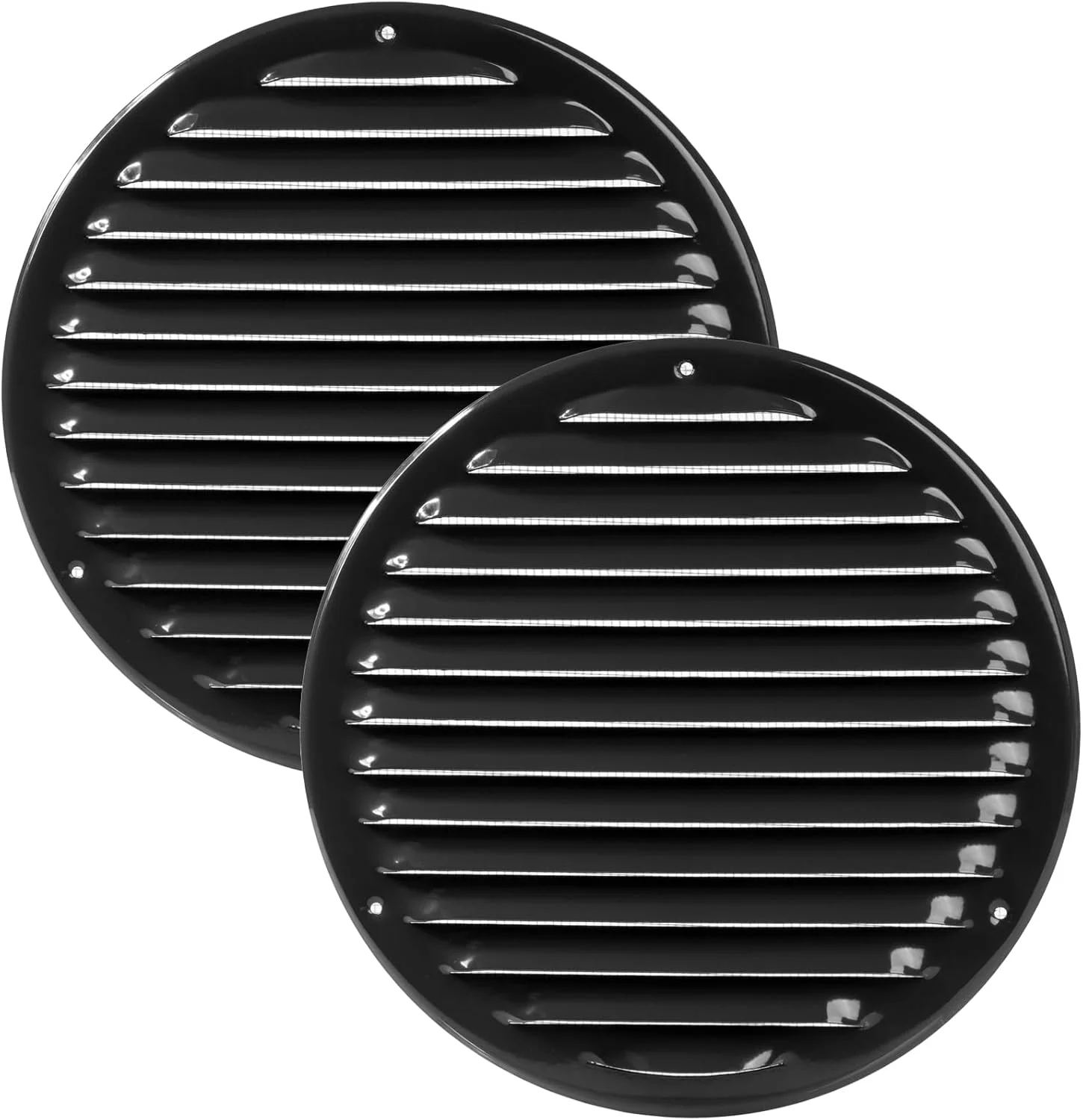 دریچه هواکش سقفی 8 اینچی مشکی Vent Systems - دریچه گرد هوا - پوشش توری - دارای توری حشرات - دریچه های HVAC برای حمام، دفتر کار خانگی، آشپزخانه - بسته 2 عددی