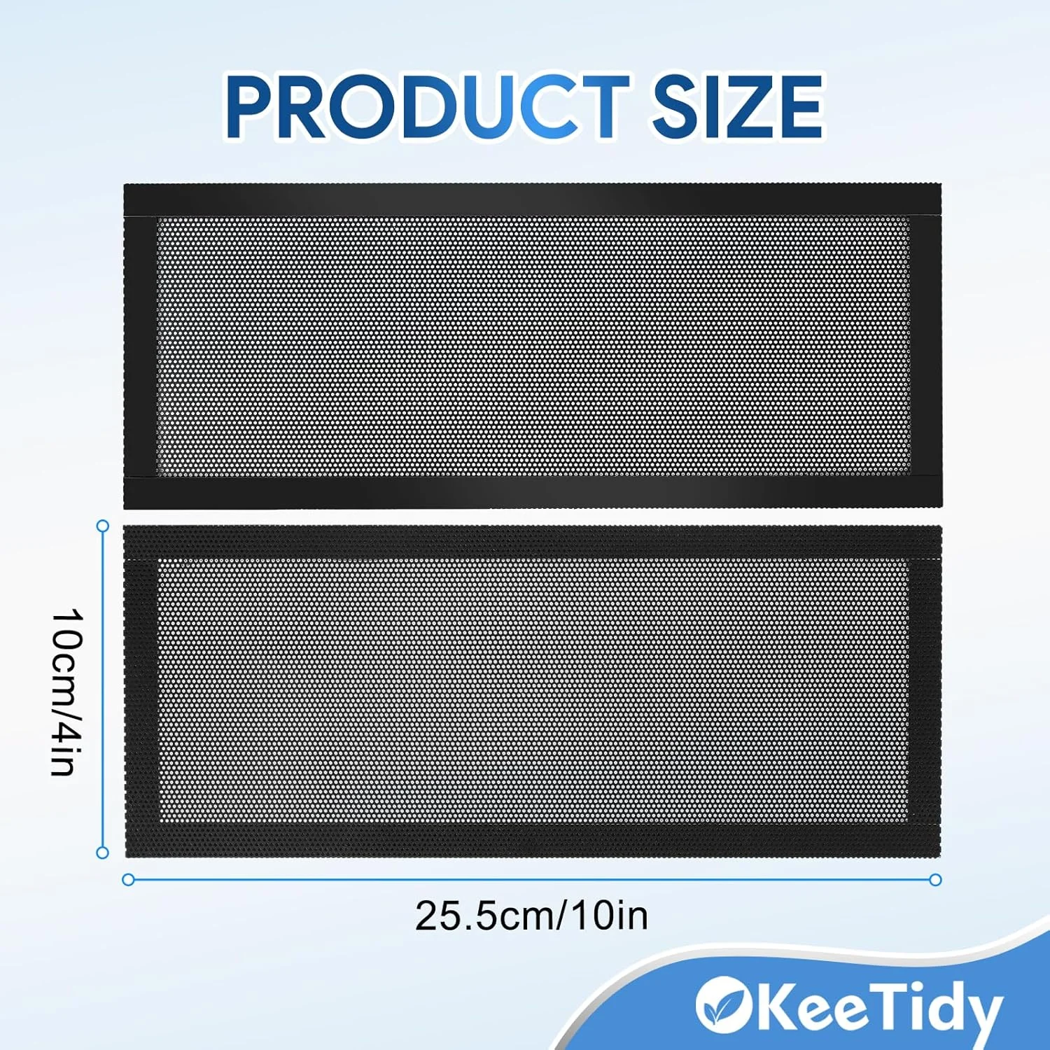 روکش دریچه کف KeeTidy، 10" x 4" روکش دریچه مغناطیسی، روکش دریچه هوا با صفحه توری برای خانه، کف، HVAC، AC، توری و دریچه های RV، بسته 2 عددی