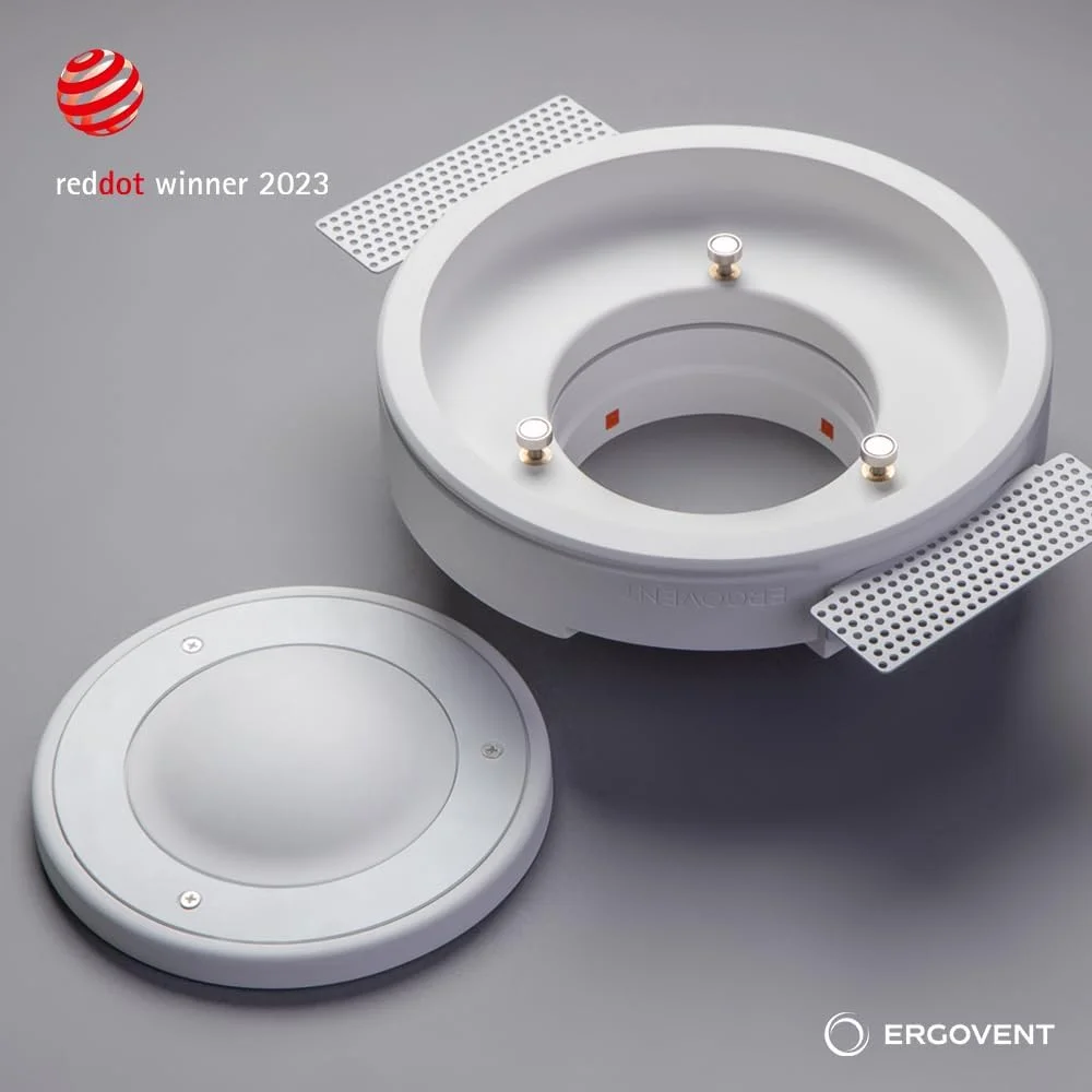دریچه تهویه هوا - پخش کننده هوای بدون قاب گچی برای سقف کناف، پخش کننده هوای گرد سقفی، مناسب برای حمام، آشپزخانه، گاراژ، اتاق نشیمن، پوشش تهویه، ورودی یا خروجی هوا، (125 میلی متر)